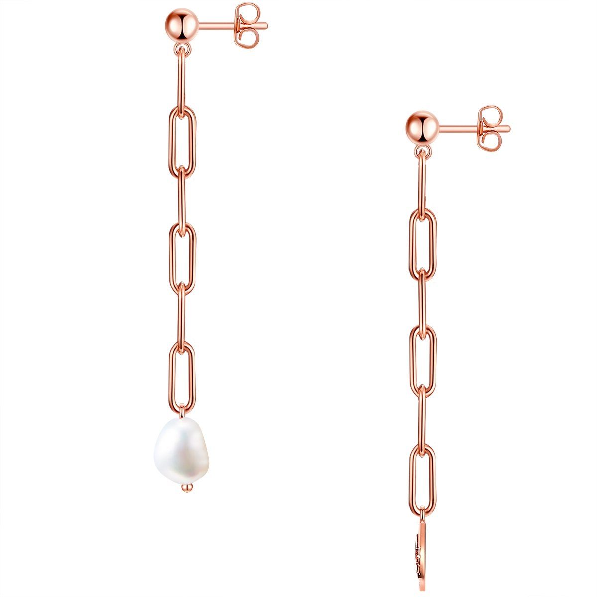 Damen Schmuck Valero Pearls Paar Ohrhänger roségold (kein Set), mit Süßwasser-Zuchtperle