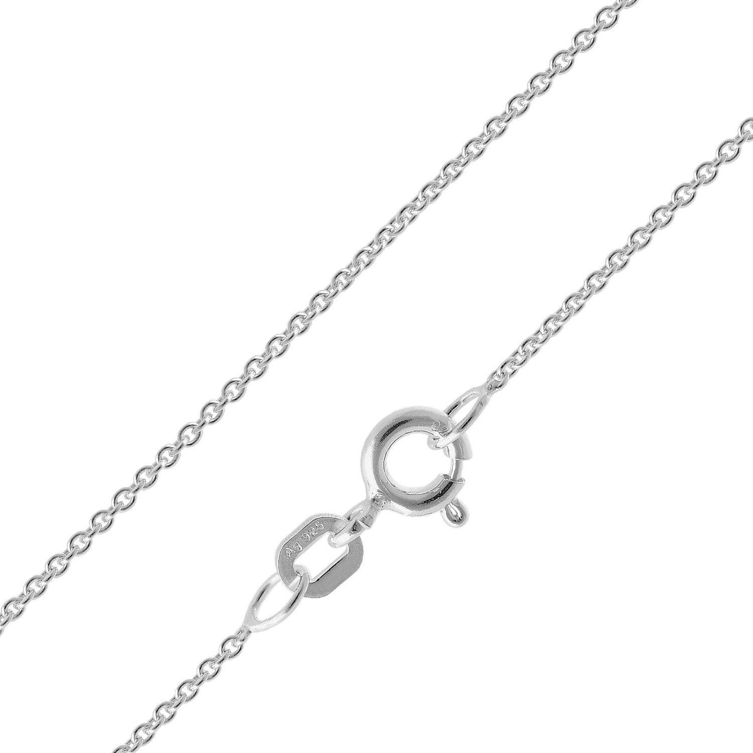 trendor Collier Feine Ankerkette 925 Silber Kette ohne Anhänger 1,1 mm