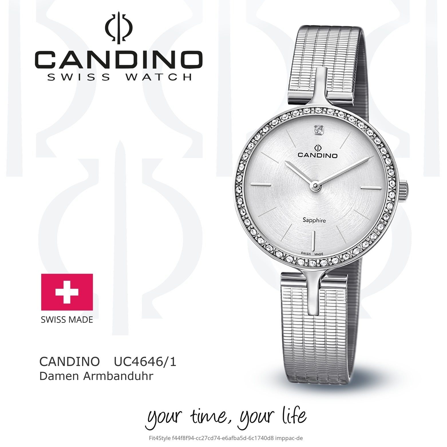 Candino Quarzuhr Candino Analog silber, rund, C4646/1, Uhr Fashion Damen Damen Armbanduhr Edelstahlarmband