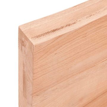 furnicato Tischplatte 100x50x(2-6) cm Massivholz Behandelt Baumkante (1 St)