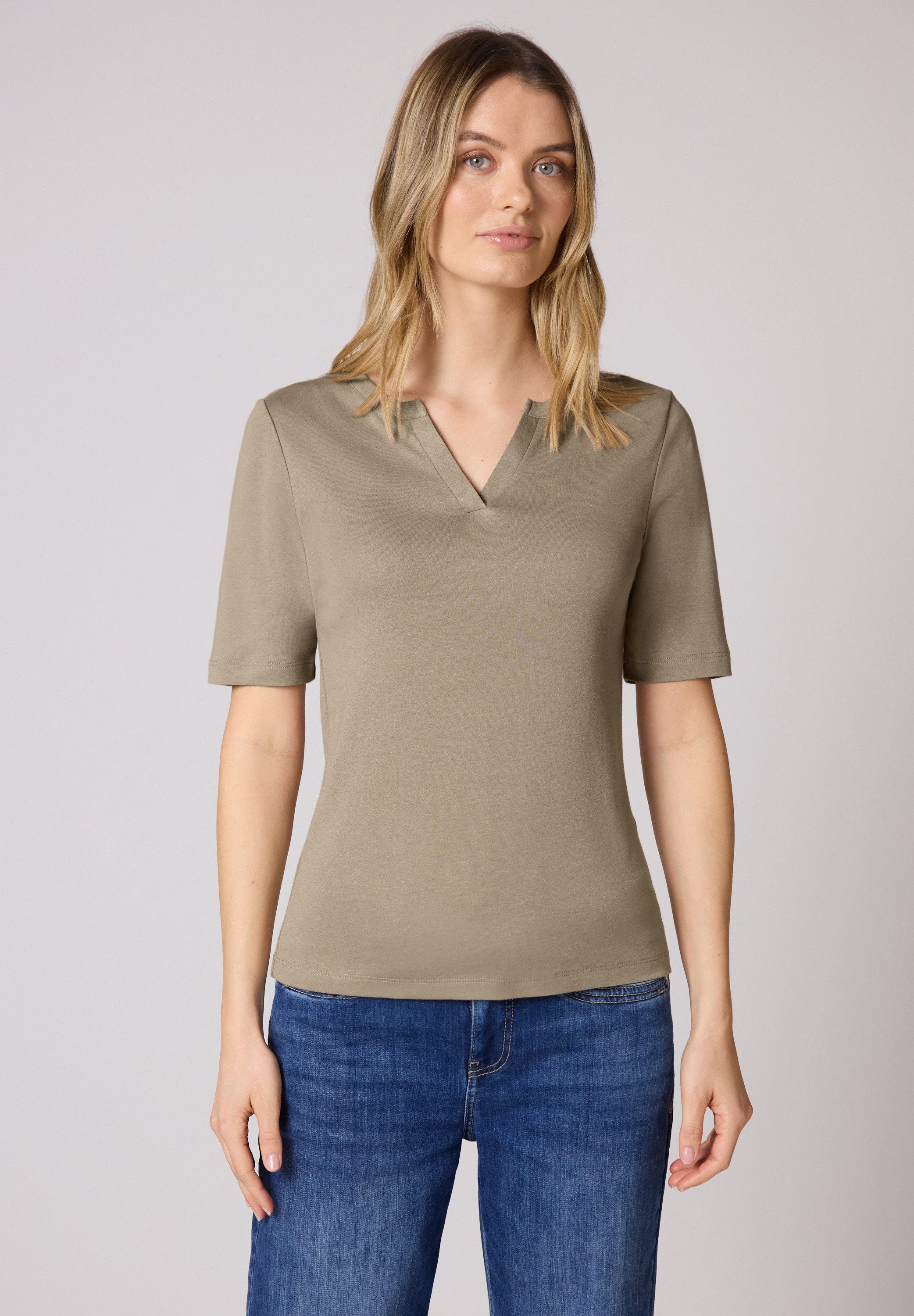 STREET ONE Rundhalsshirt Jersey