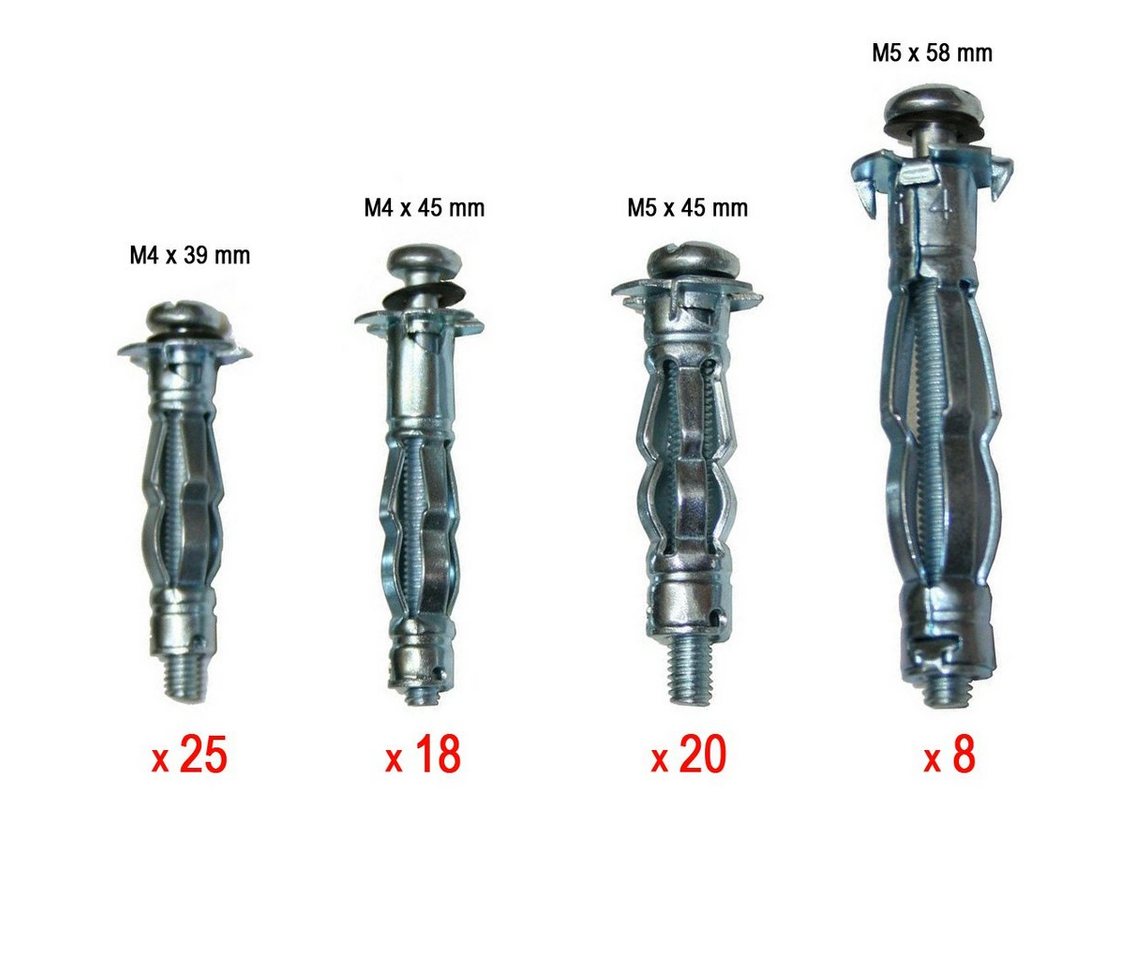 Thumbnail - Kreher Dübel-Set Duebelset mit Duebelzange und 72 Hohlraumduebeln, (72-tlg)