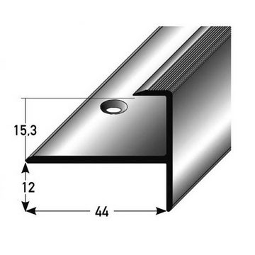 PROVISTON Abschlussprofil Aluminium, 44 x 15.3 x 2700 mm, Bronze Dunkel, Einfassprofil