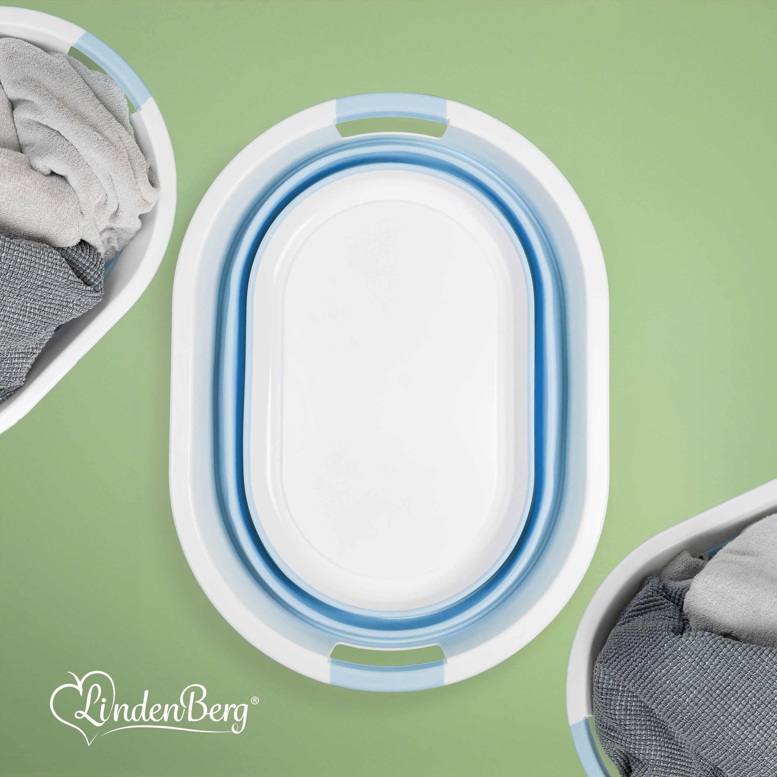 LindenBerg Wäschekorb faltbarer Wäschekorb- 36 l groß - 7 kg Traglast (1 St günstig online kaufen