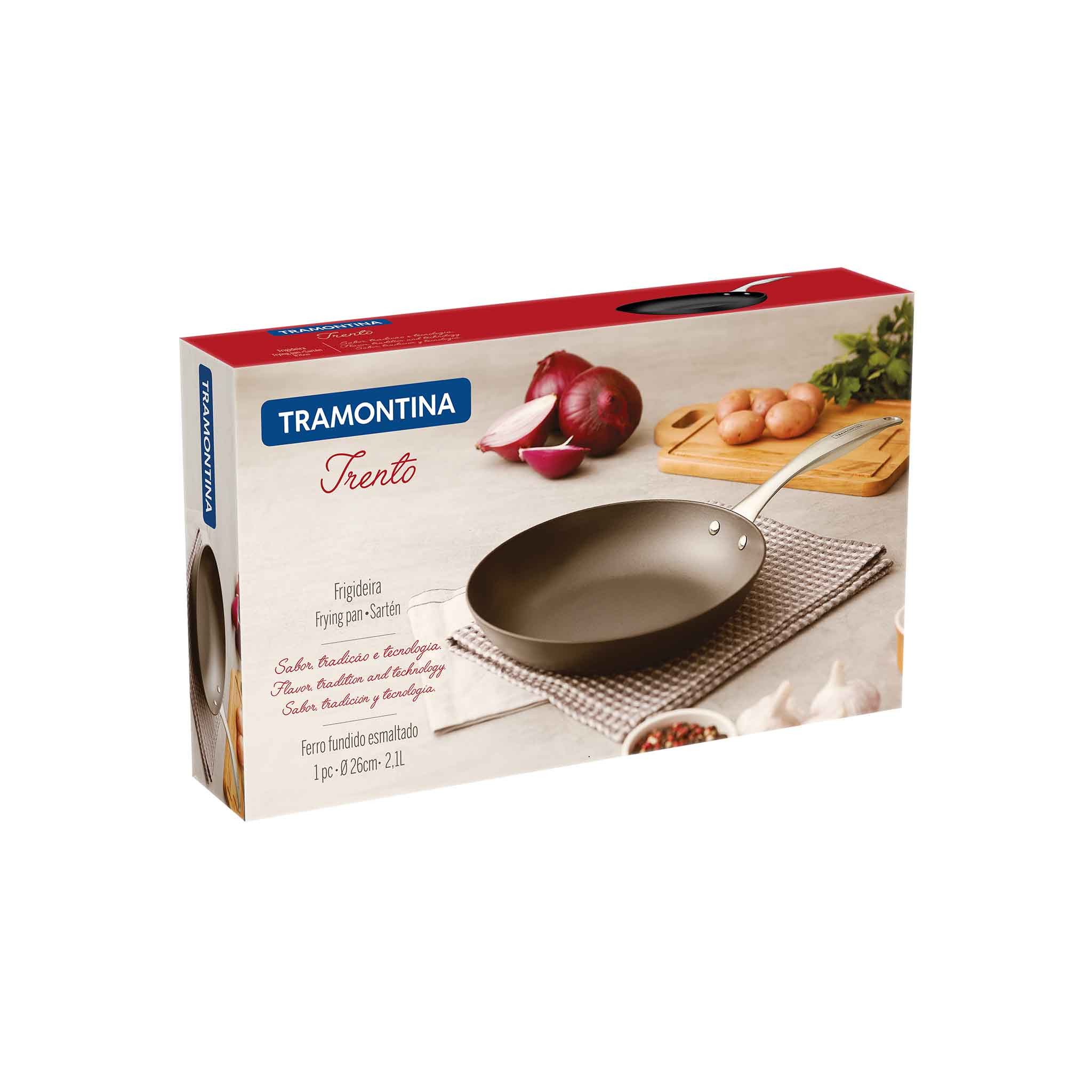 Tramontina Bratpfanne TRENTO Gusseisen Pfanne, Gusseisen (1-tlg), Induktion, Backofengeeignet