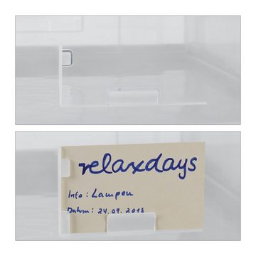 relaxdays Klappbox 10 x Klappbox transparent-grau