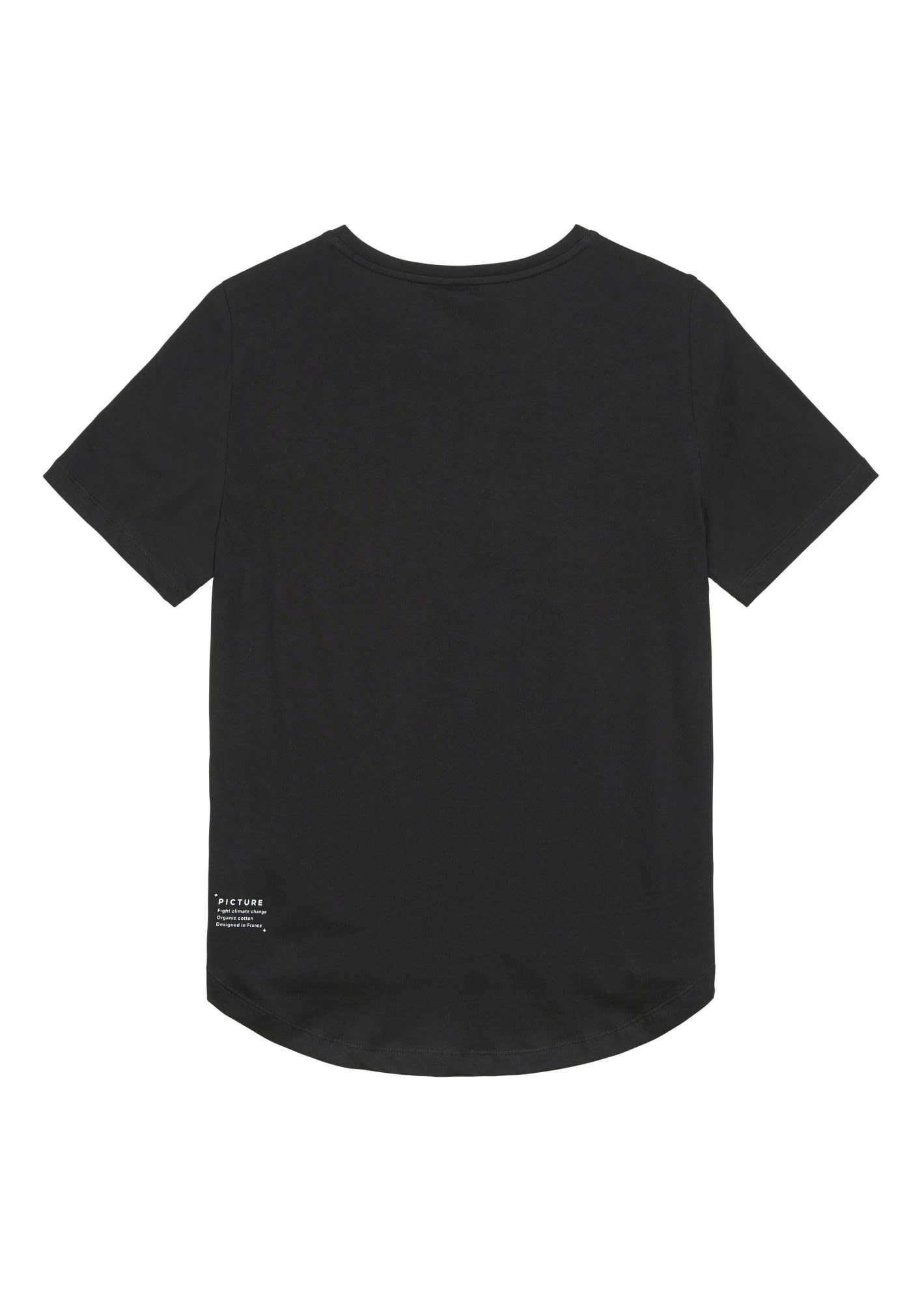Damen Picture Tee Kurzarm-Shirt Black Fall W Regular T-Shirt Picture