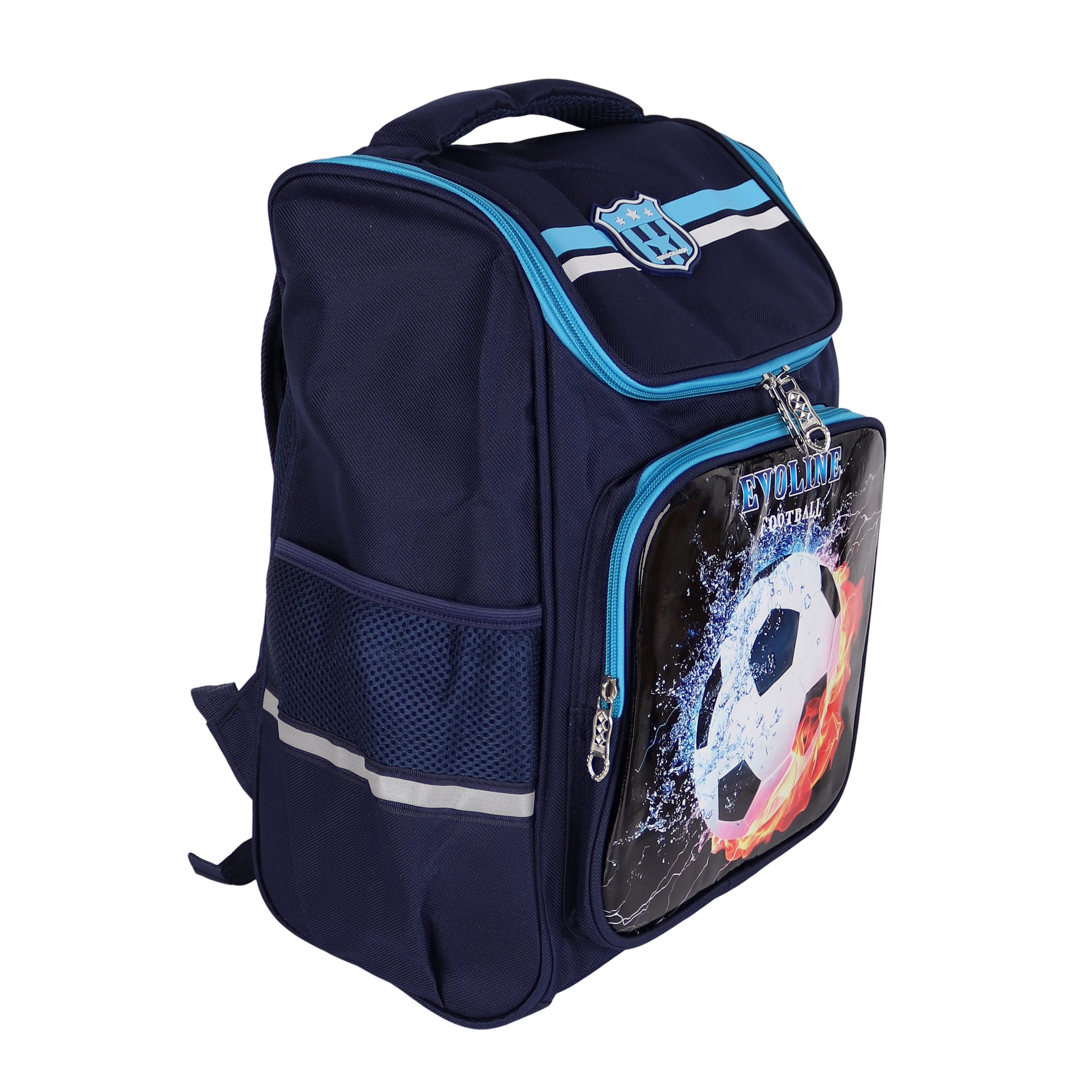 MIRROSI Schulranzen Kinder Schulranzen Rucksack 34x41x16 cm mit Motiv, Reflektorstreifen & Seitenfächern, gepolsterter Schulrucksack – Bild 4 von 5