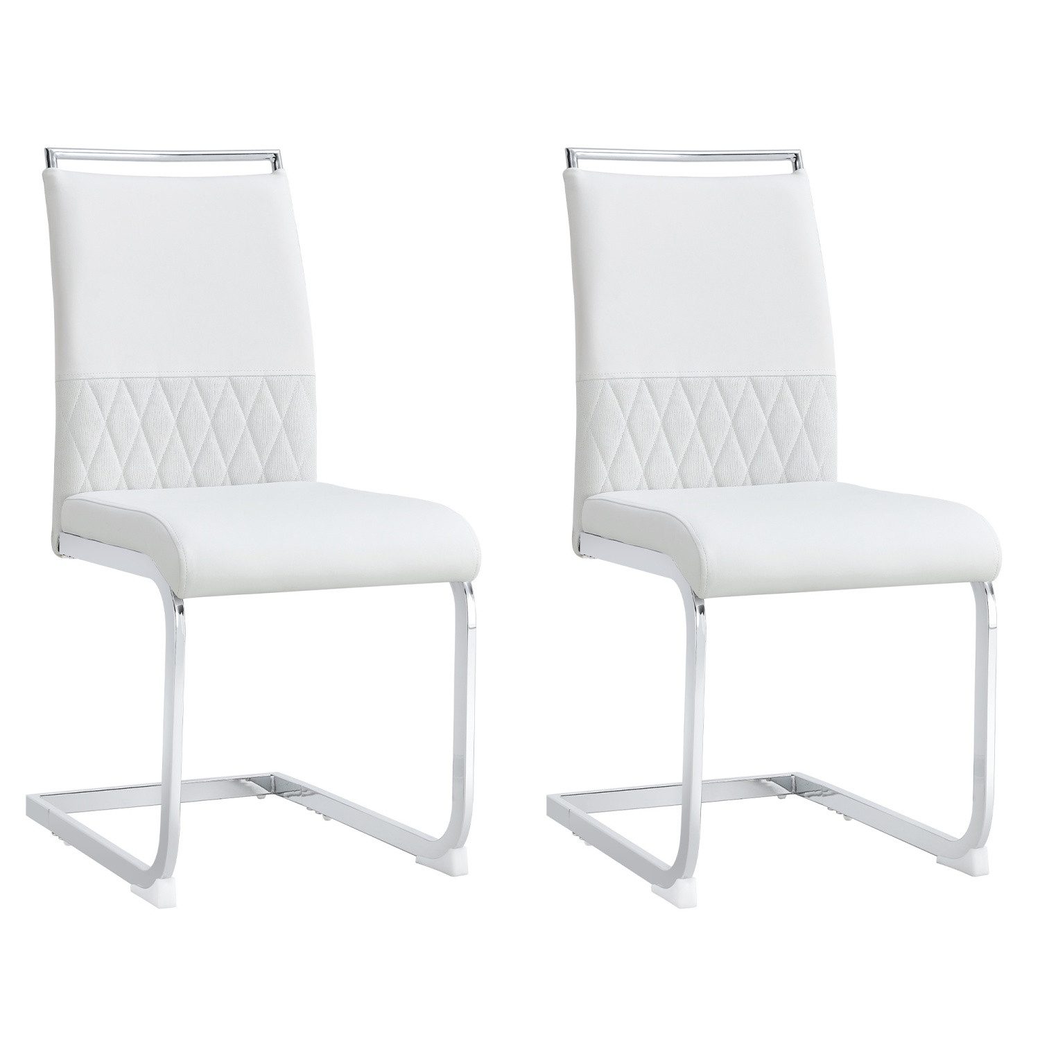 Fanttik Esszimmerstuhl 2er Set hoher Rücken gepolstert Side stuhl, (Freischwinger Stuhl Esszimmerstuhl Schwingstuhl), Querstreifen Rückenlehne Design für Esszimmer, Küche, Gast Bürostuhl