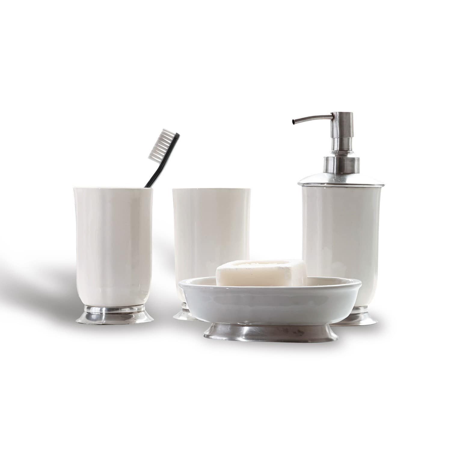 Mirabeau Badaccessoire-Set Bad-Set Millicent weiß/silber