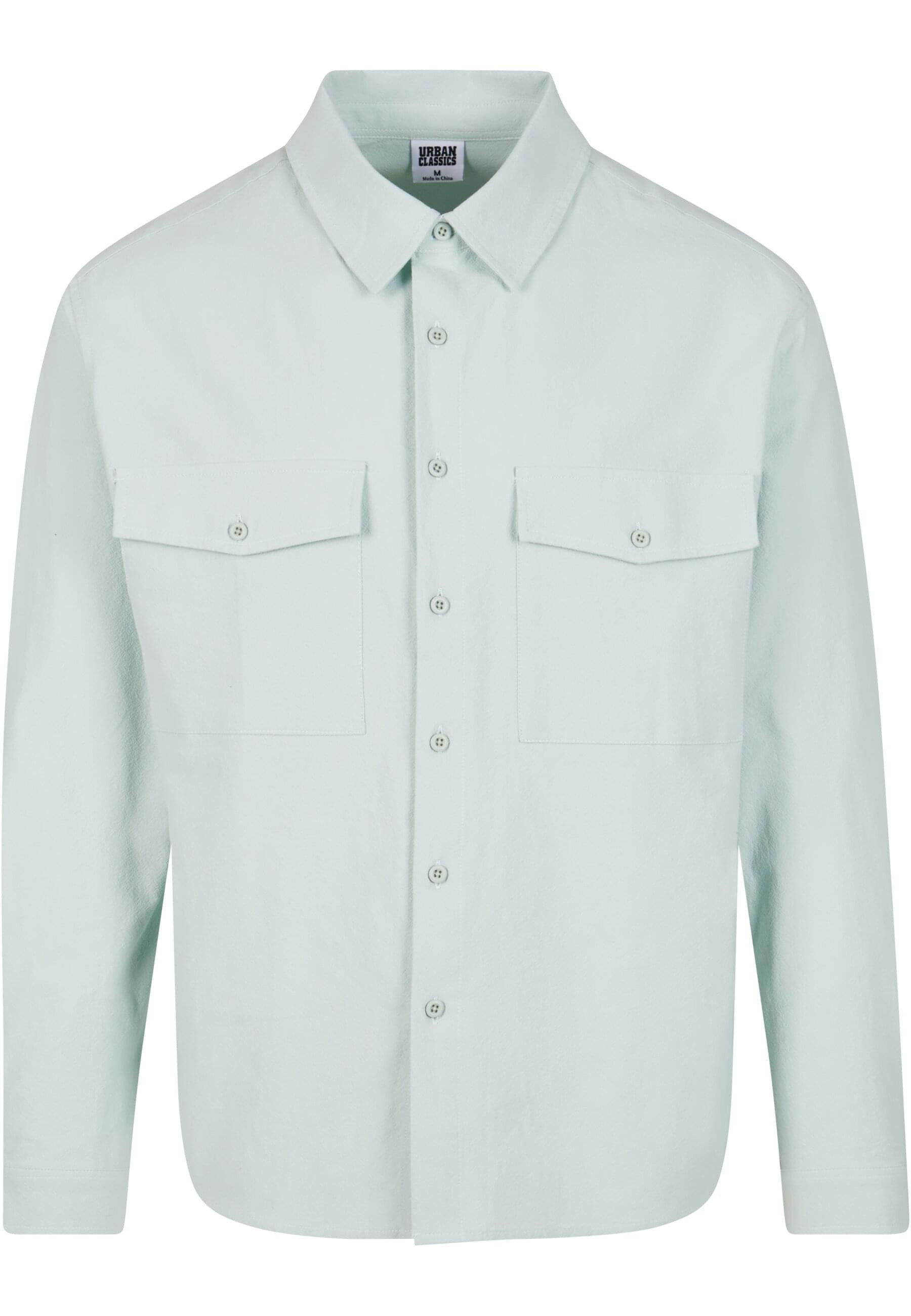 URBAN CLASSICS Langarmhemd Urban Classics Herren Basic Crepe Shirt (1-tlg)
