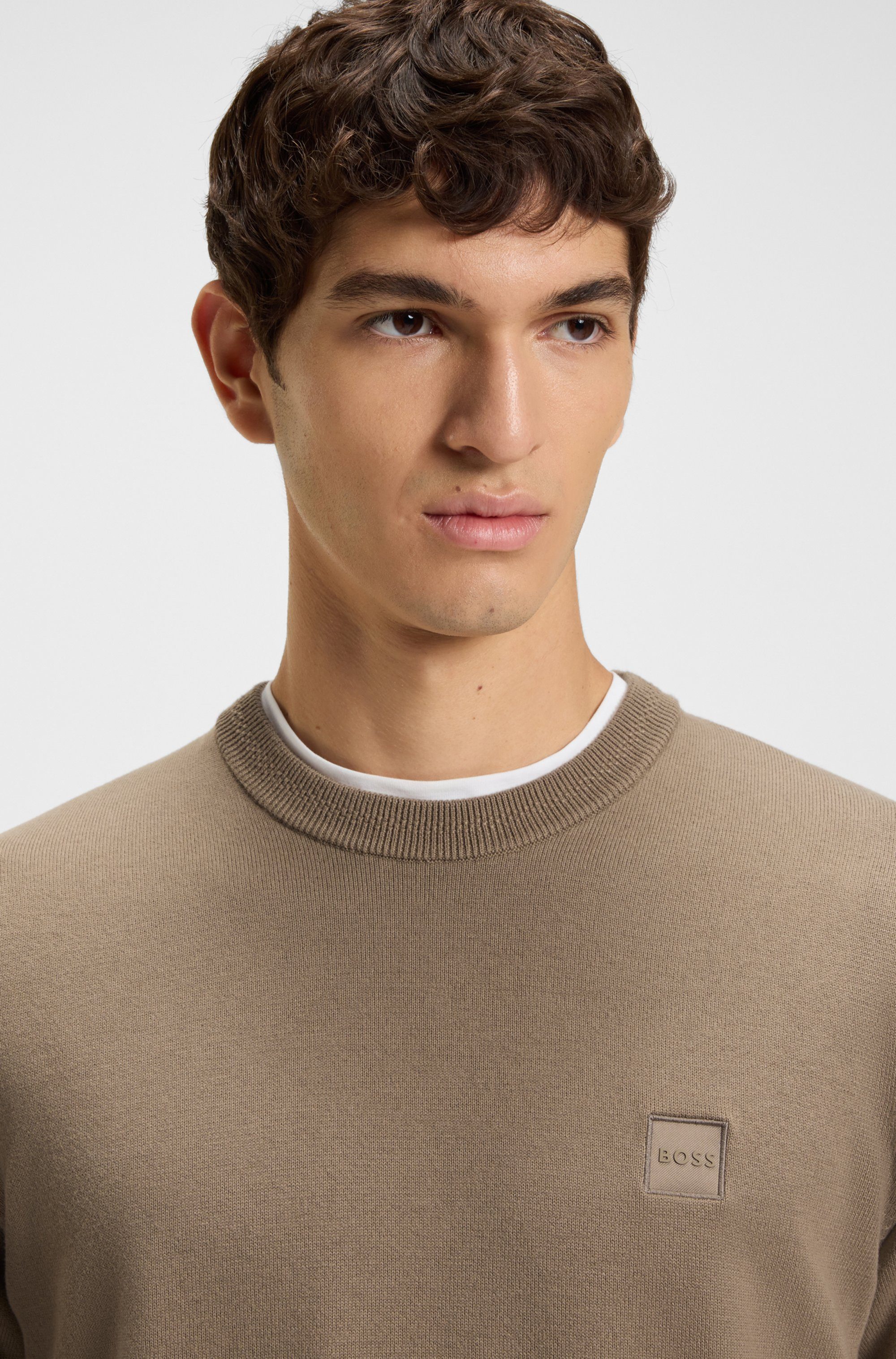 BOSS ORANGE Strickpullover Kanovano mit Rundhalsausschnitt günstig online kaufen