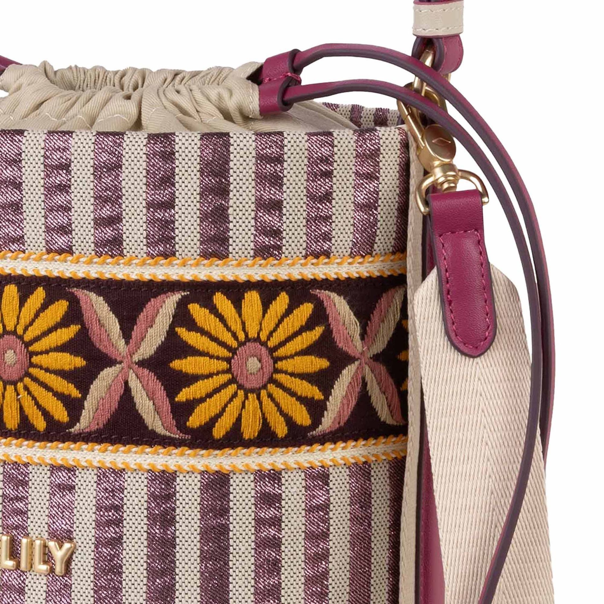 Oilily Beuteltasche Metallic Stripe, Polyester