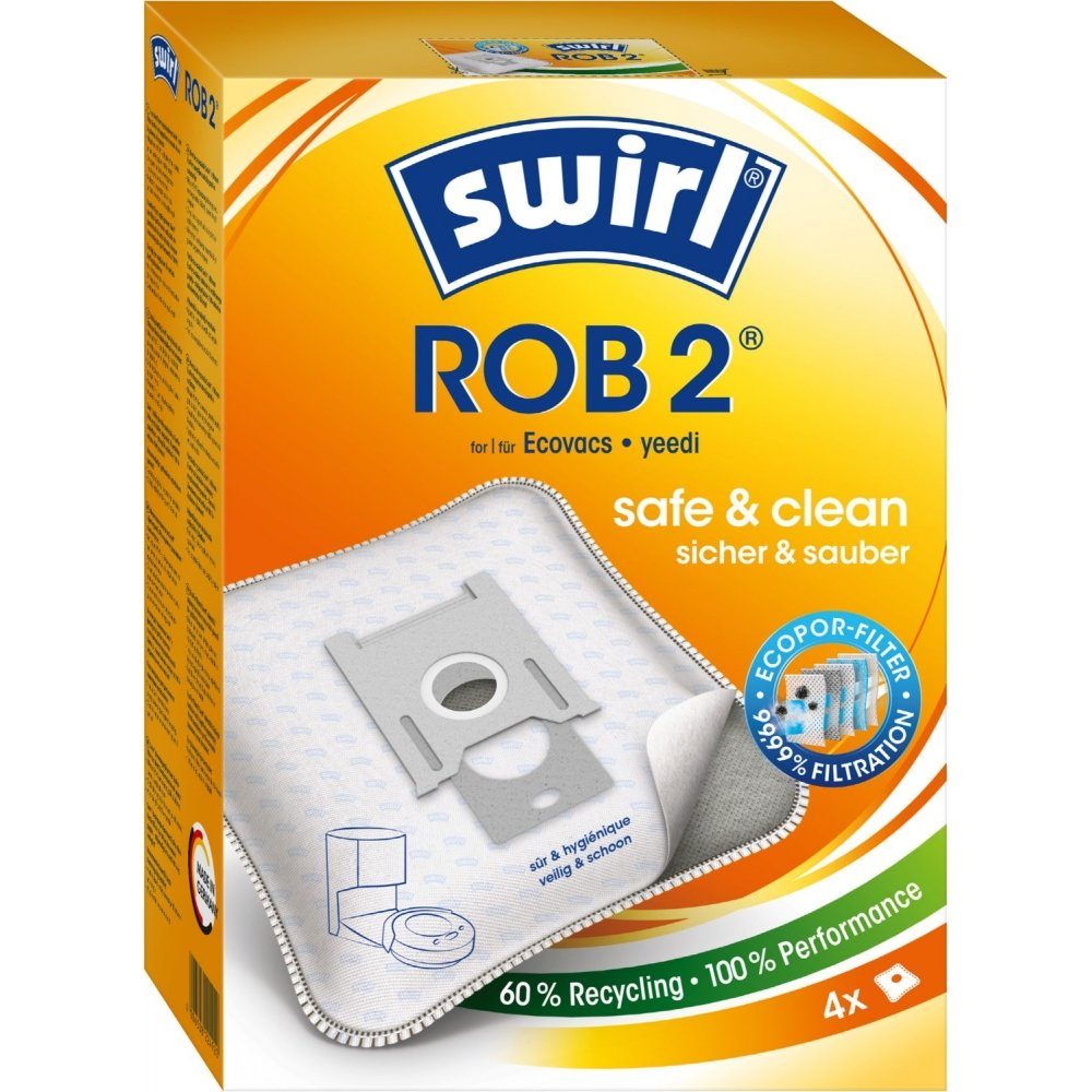 Swirl Staubsaugerbeutel ROB 2 EcoPor - Staubsaugerbeutel - weiß