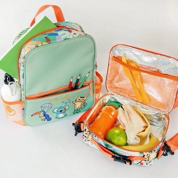 MILK&MOO Kindergartentasche Milk&Moo Jungle Collection Rucksack & Lunchbox Set, 8L + 4L (1-tlg)
