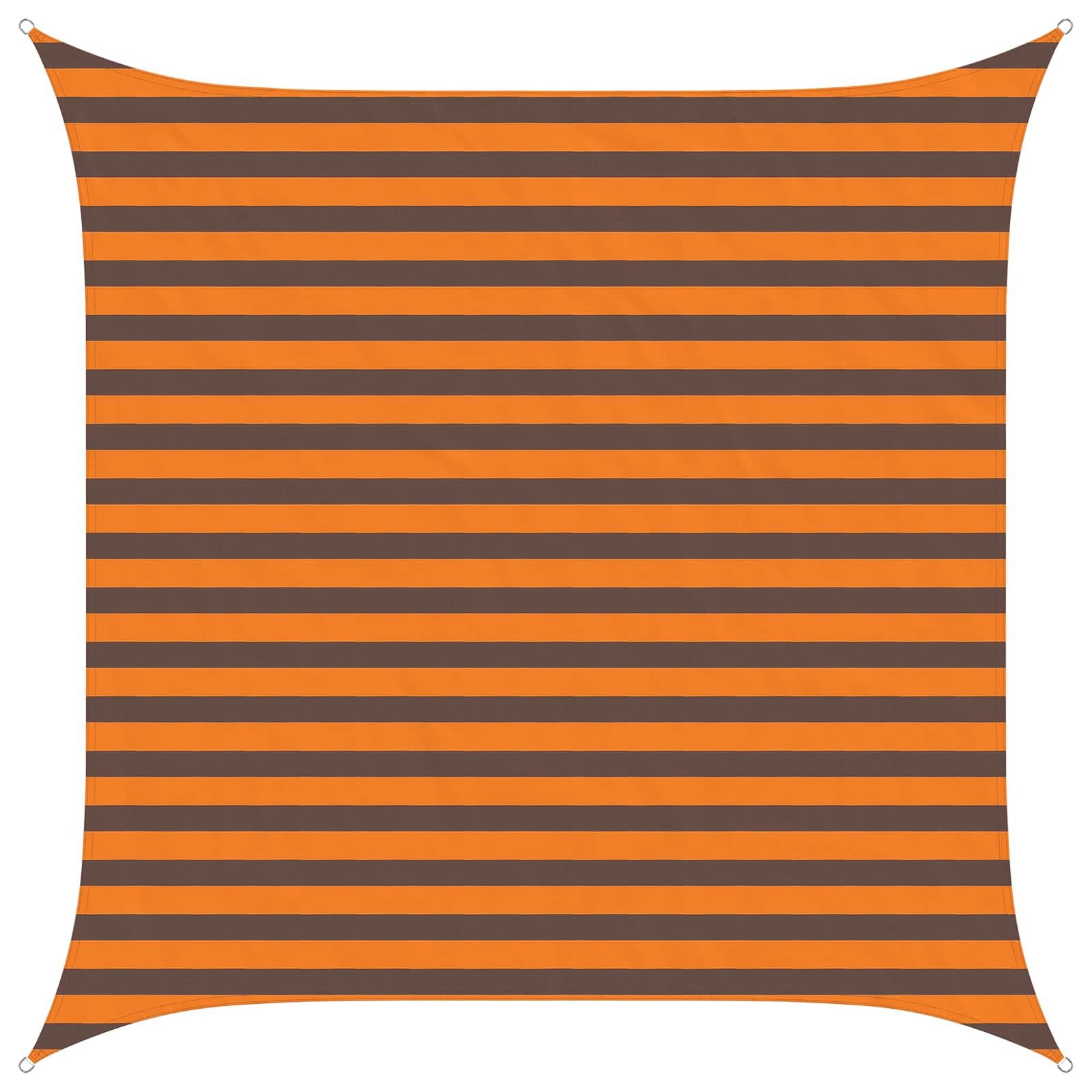vidaXL Sonnensegel Sonnensegel Orange und Braun 2,5 x 2,5 m 100 % Polyester Oxford, (1-tlg)