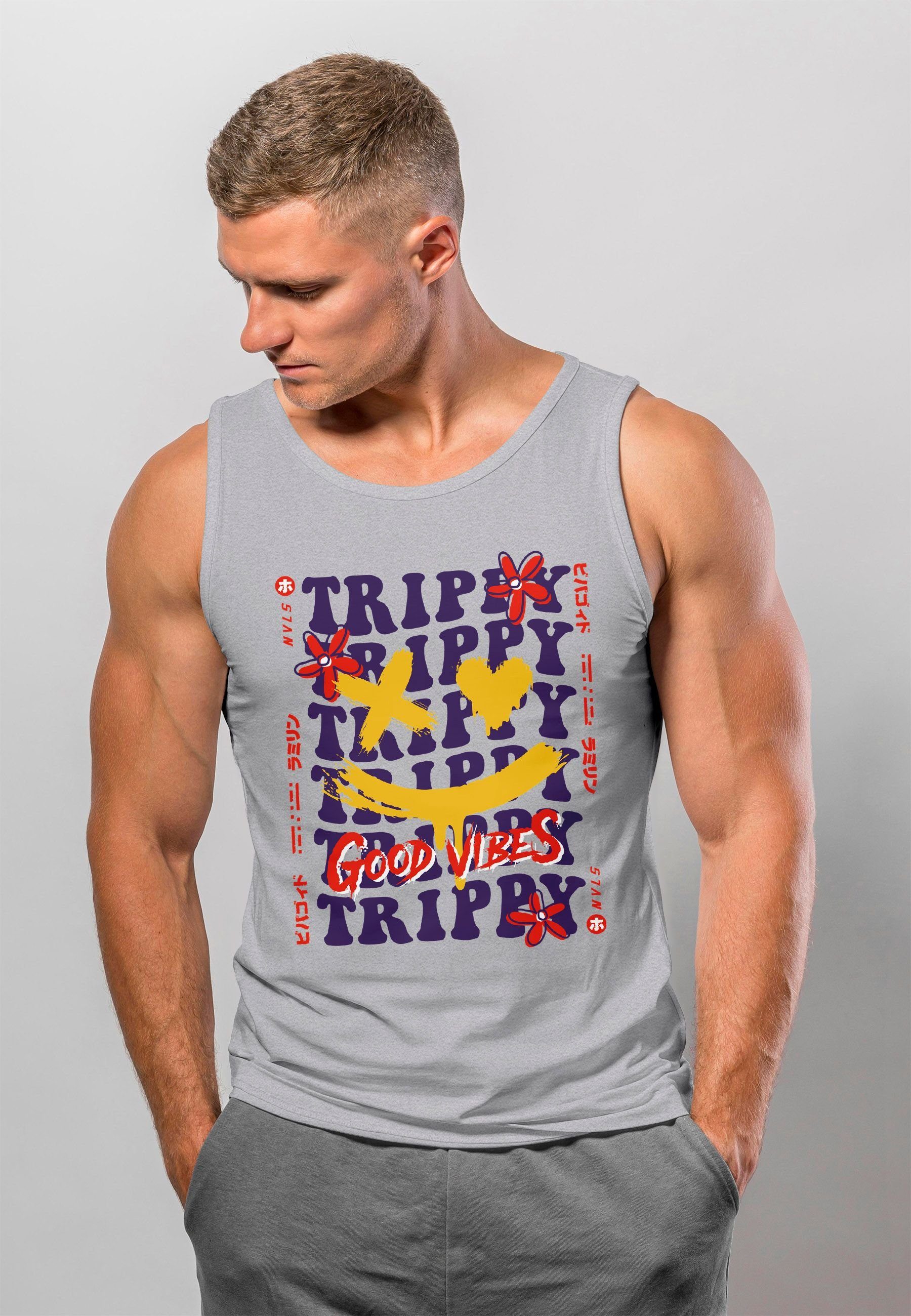Neverless Tanktop Herren Tank-Top Drip Face günstig online kaufen
