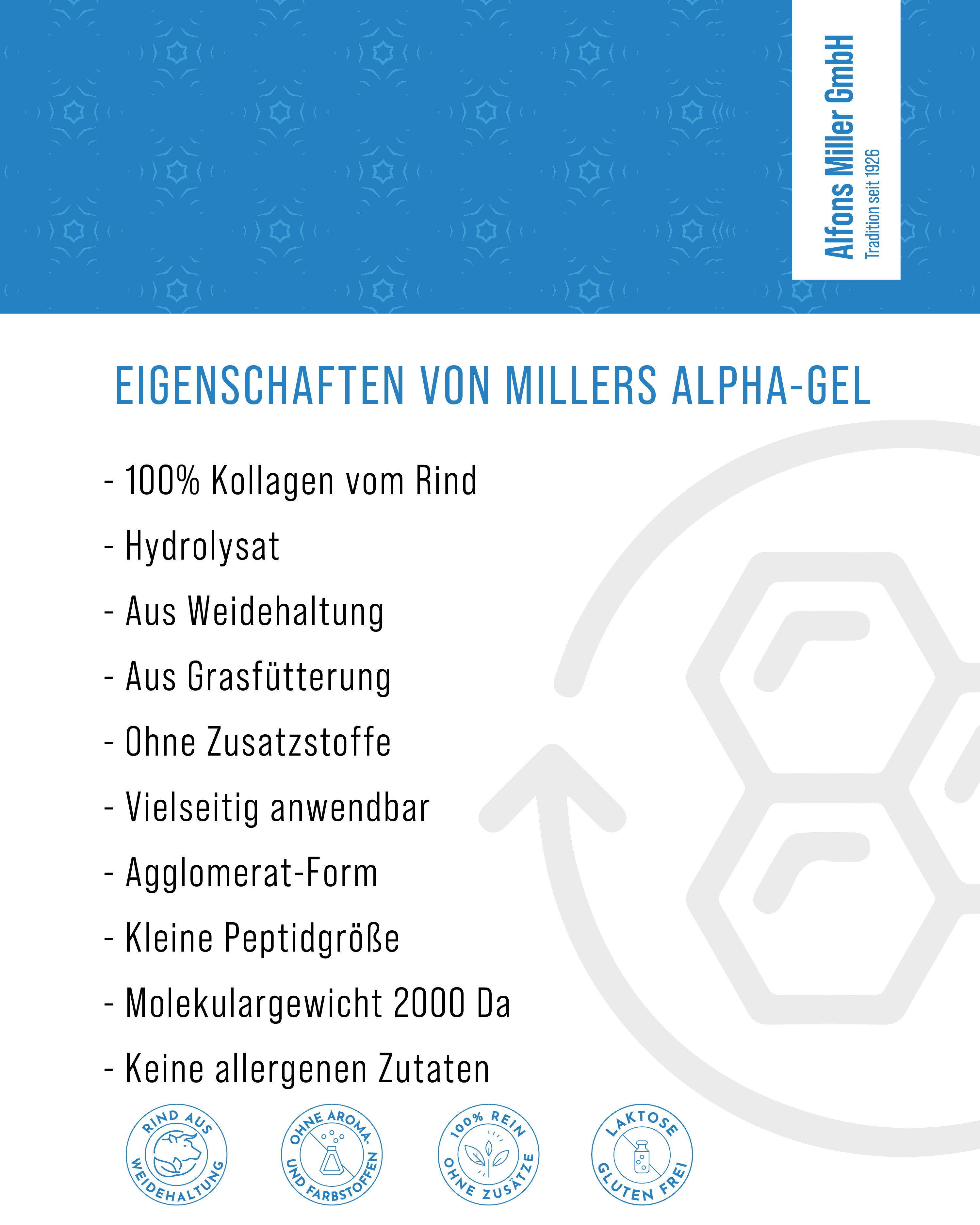 Alfons Miller 100% reines Kollagen Pulver Pulver, 1 er 1000 g