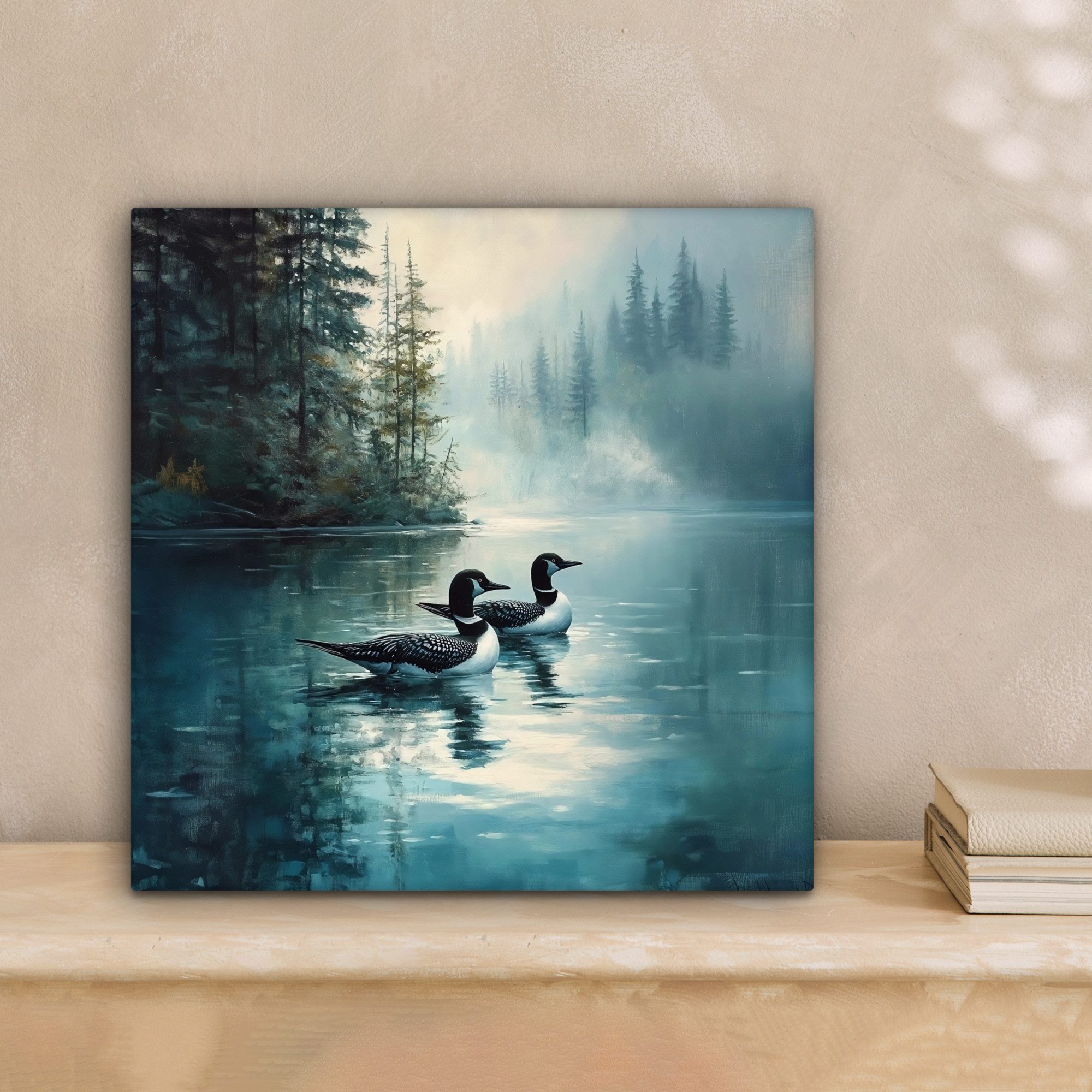 OneMillionCanvasses® Leinwandbild Wald - Wasser - günstig online kaufen
