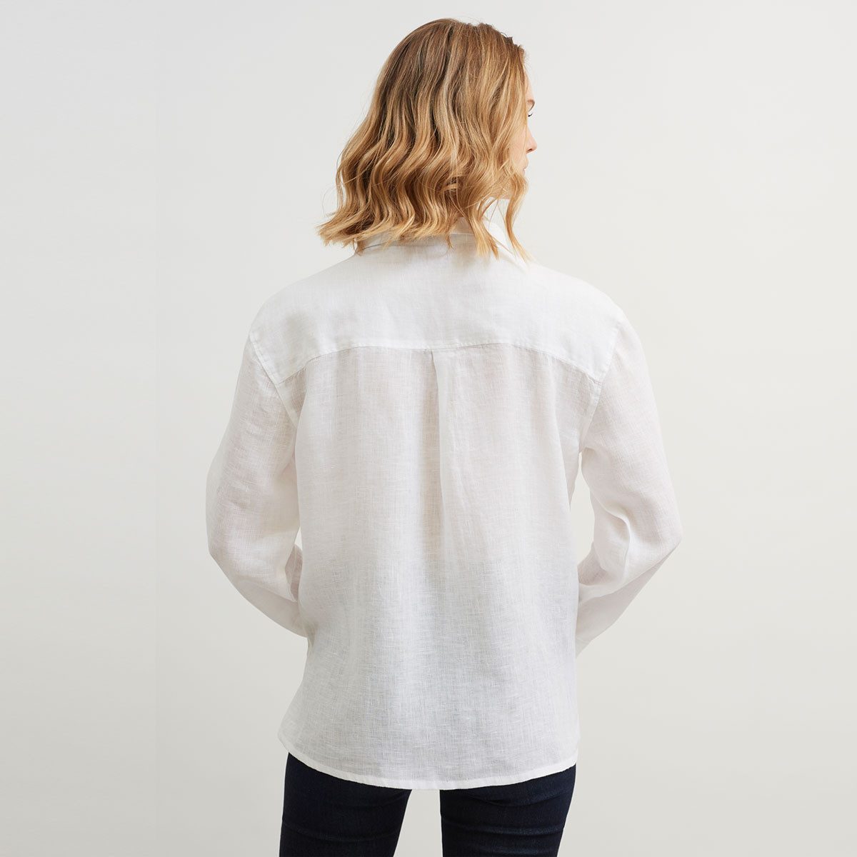 Saint James Langarmbluse 0524 Damen Bluse klassisch Charlene Ml aus Leinen