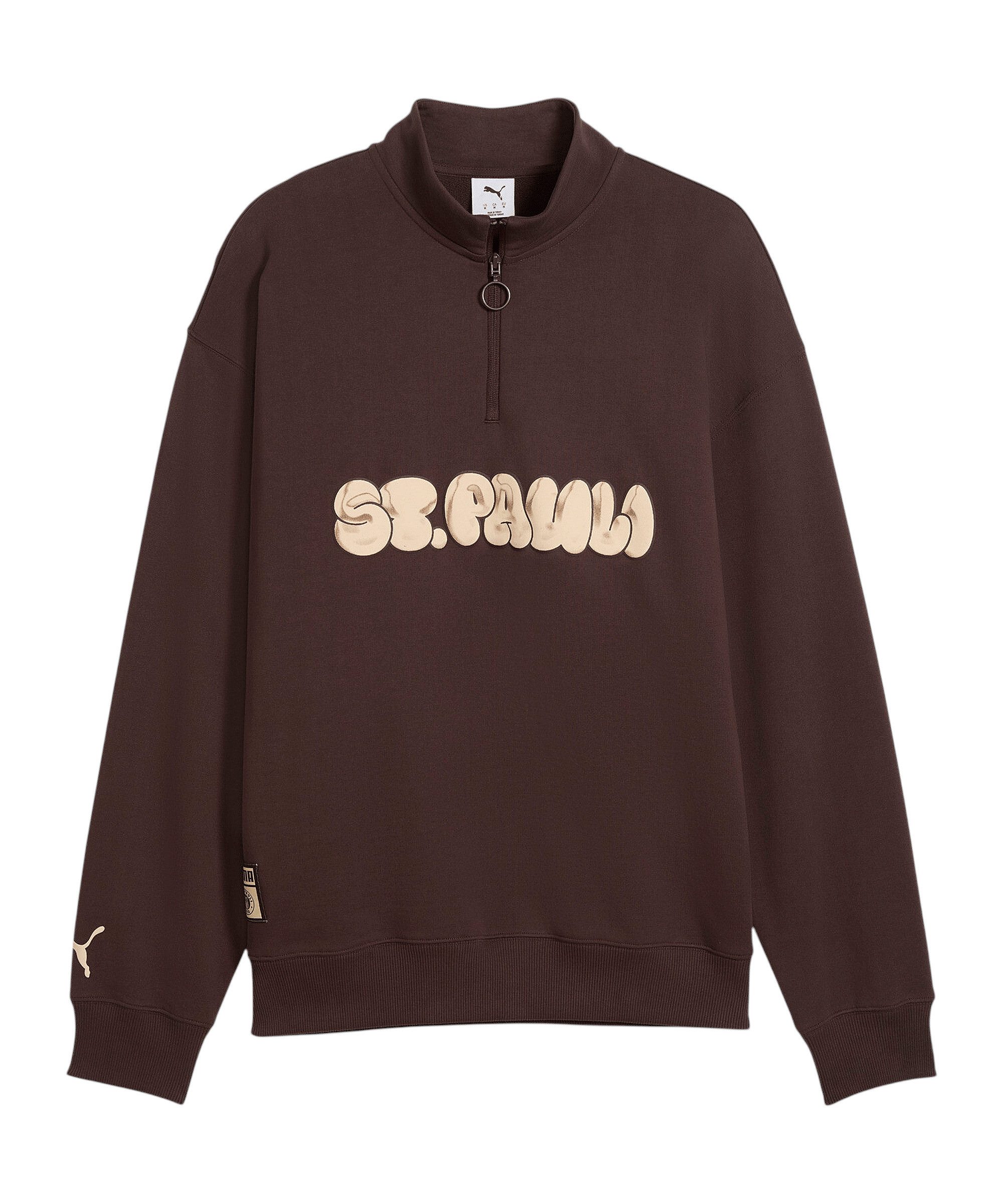 PUMA Sweatshirt PUMA FC St. Pauli Graphic Zip Top Baumwolle