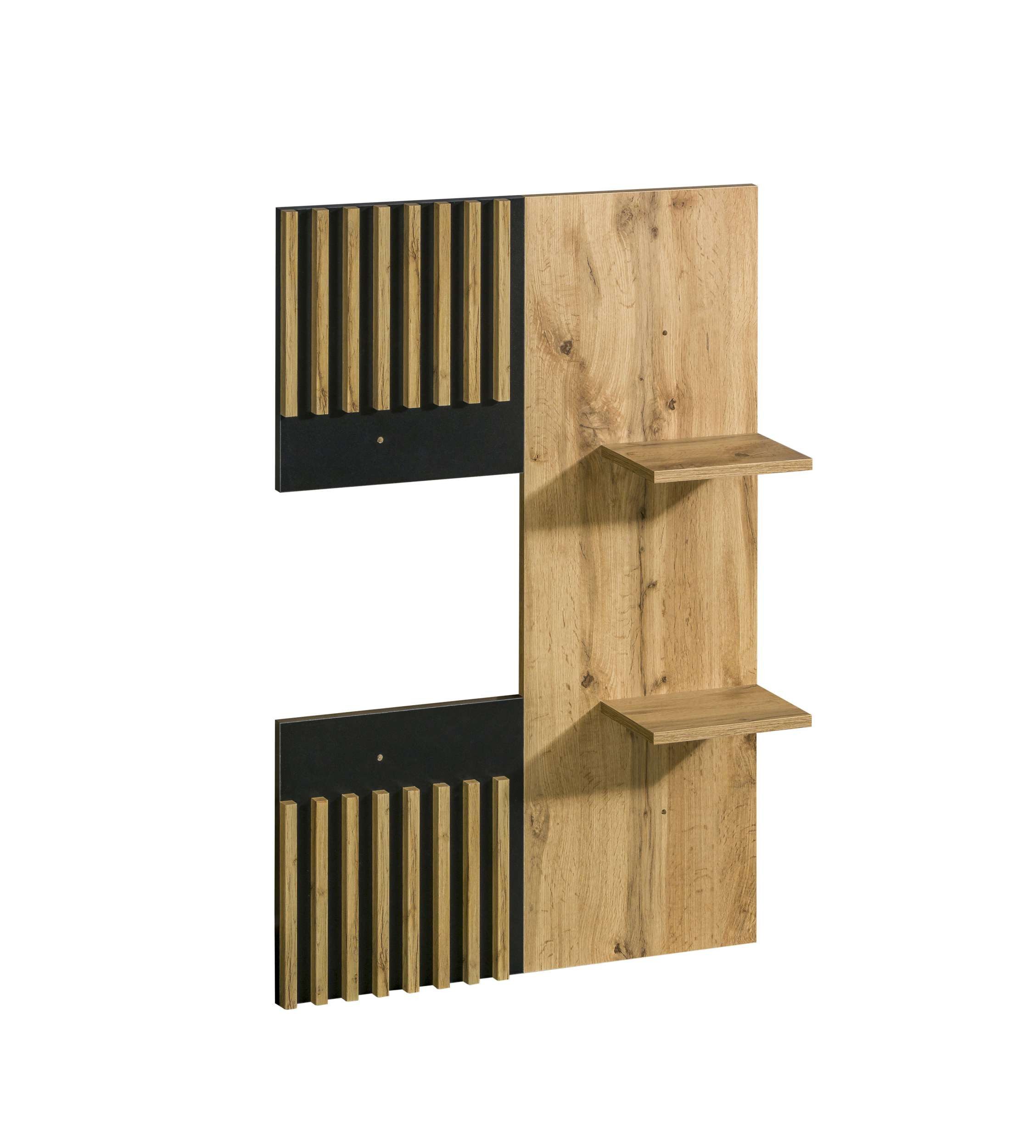 99rooms Wandregal Melano, Wandschrank, Wandregal, Modern Design, aus Holzwerkstoff, ABS-Schutzkanten