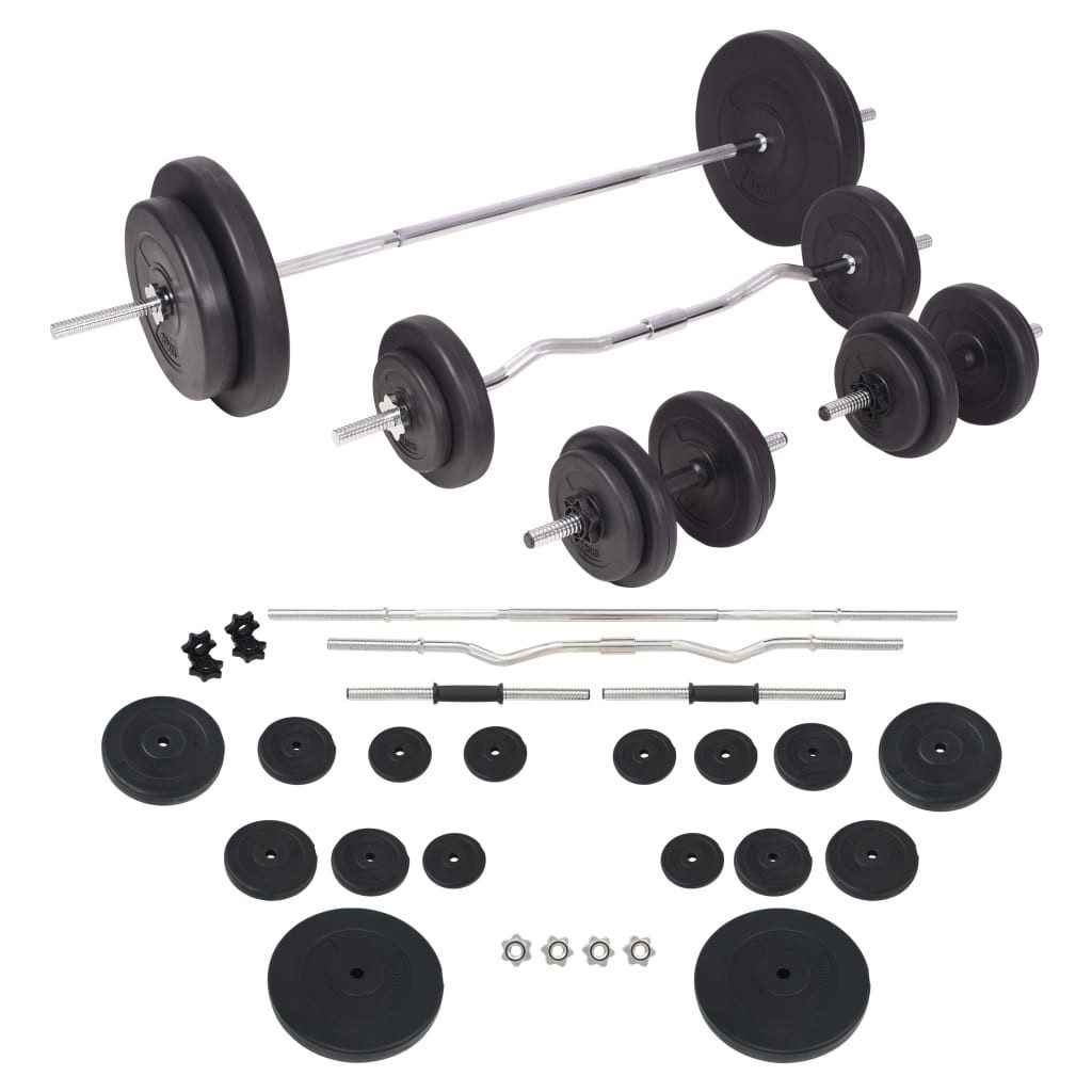 Hantel Langhantel- und Kurzhantelset 90 kg