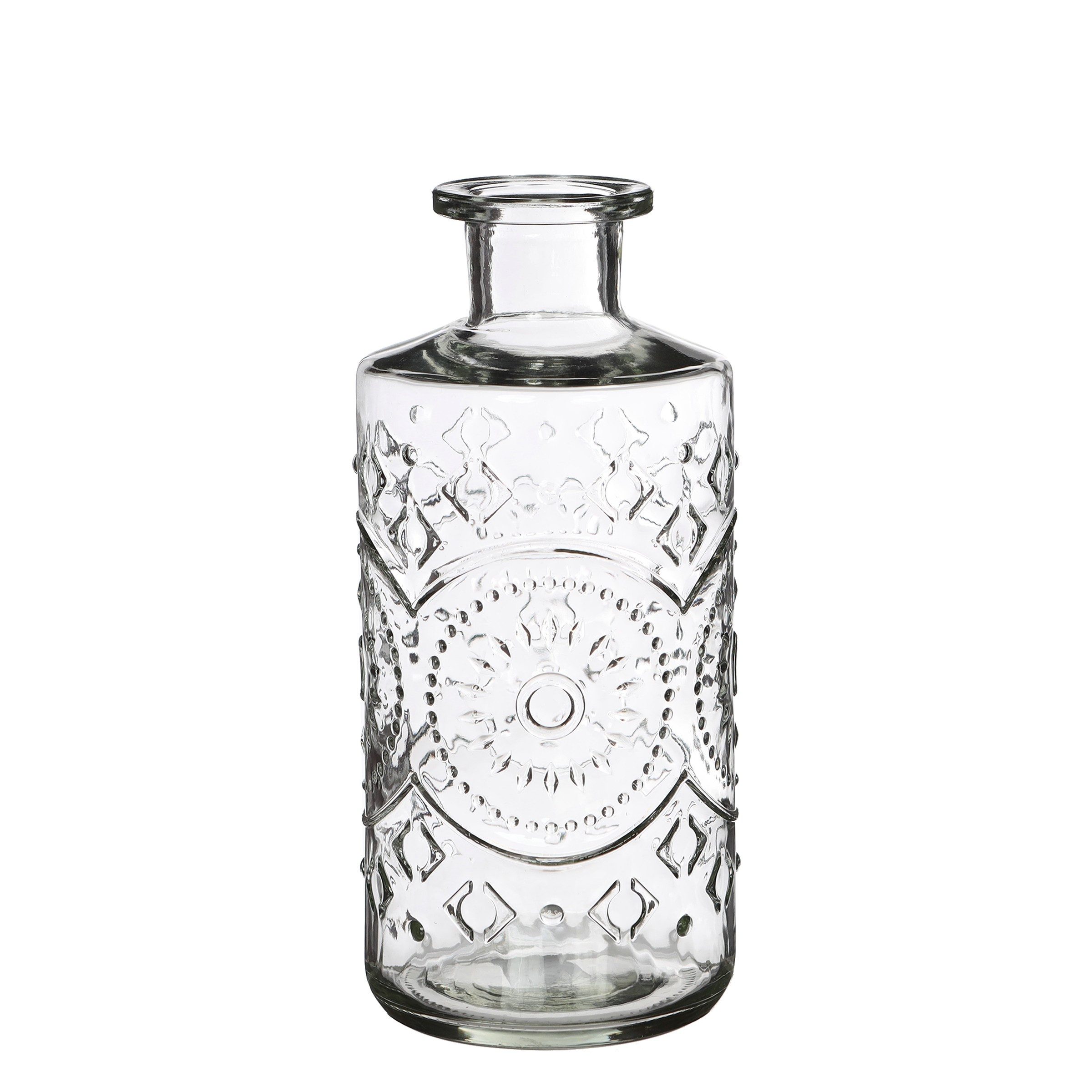 finehomegarden Dekovase 2x Glas Flasche BERLIN Ø9cm H21cm Glasflasche 2erSe günstig online kaufen