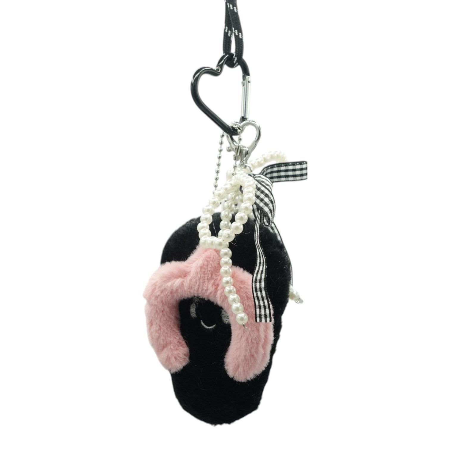 Taschenanhänger Flauschiger Flip Flop Taschenanhänger – Rucksackanhänger in Braun