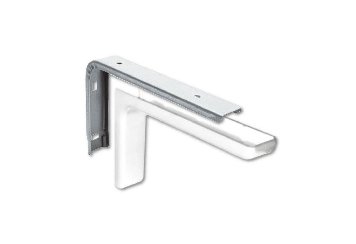 SO-TECH® Wandregalhalter Regalkonsole Regalbodenträger mit Abdeckung weiß, 1-tlg., mit Abdeckung weiß