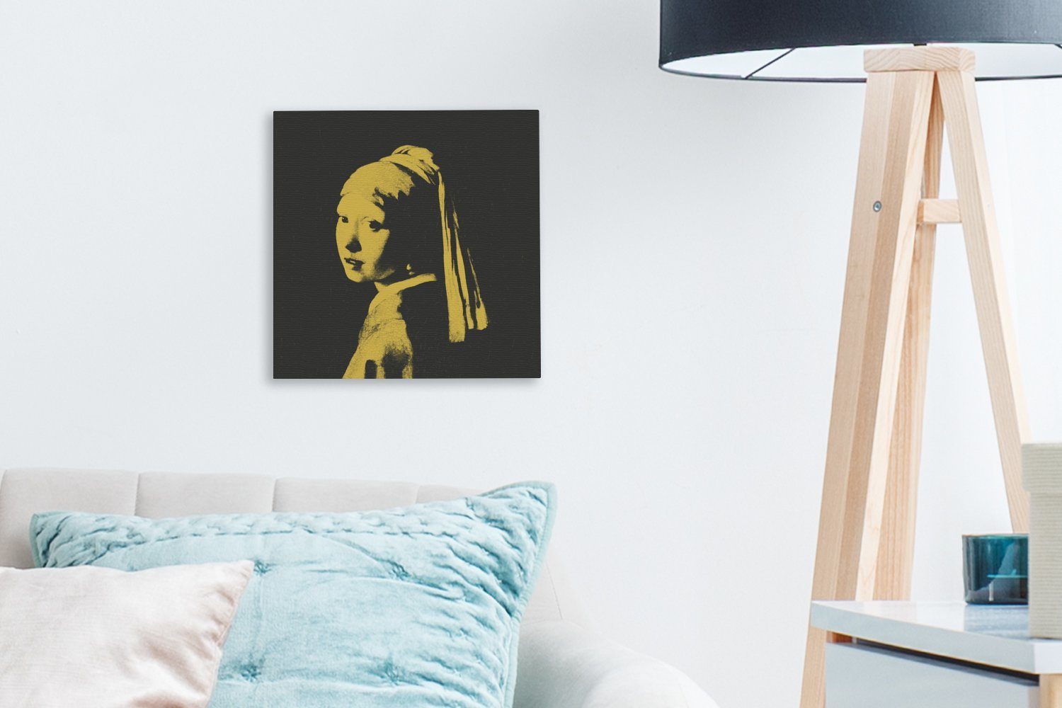 Perlenohrring Mädchen Schlafzimmer Das Gemälde für Kunst, Vermeer (1 - OneMillionCanvasses® Bilder Leinwand mit St), - Wohnzimmer dem