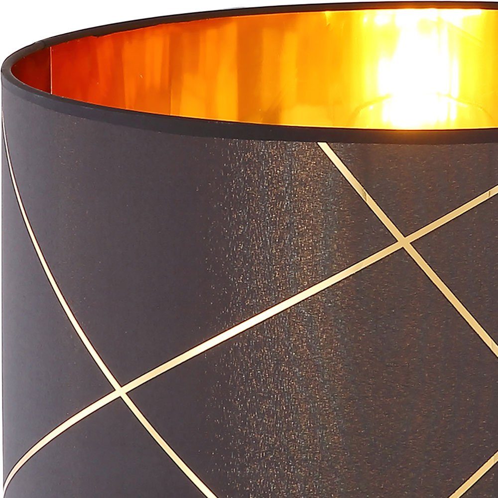 Globo Standlampe LED inklusive, Farbwechsel, Warmweiß, Leuchtmittel gold Stoff LED Fernbedienung Stehleuchte schwarz Stehlampe, E27 RGB