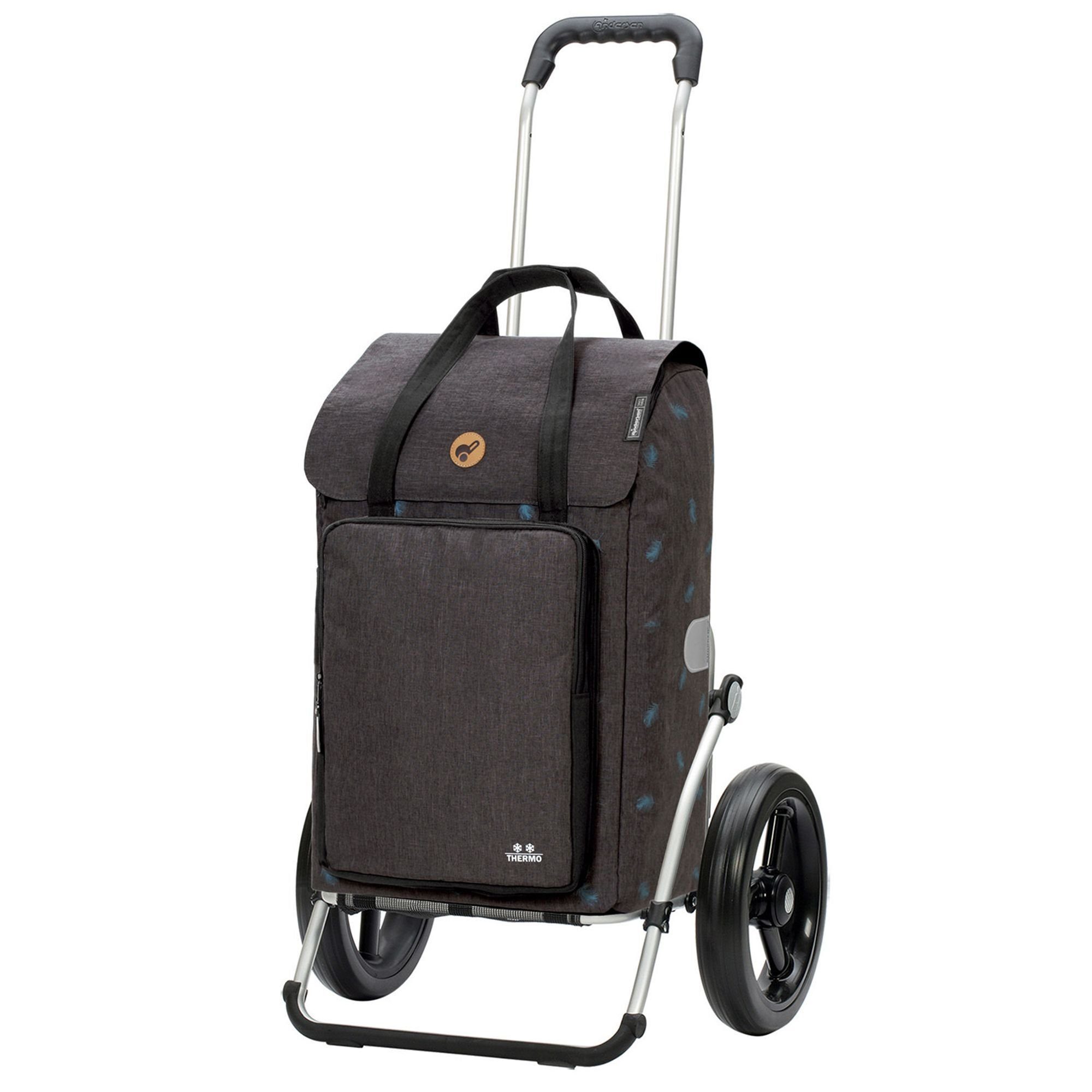 Andersen Einkaufstrolley Royal Tragegriff Shopper, Reflektoren, anthrazit l, 40