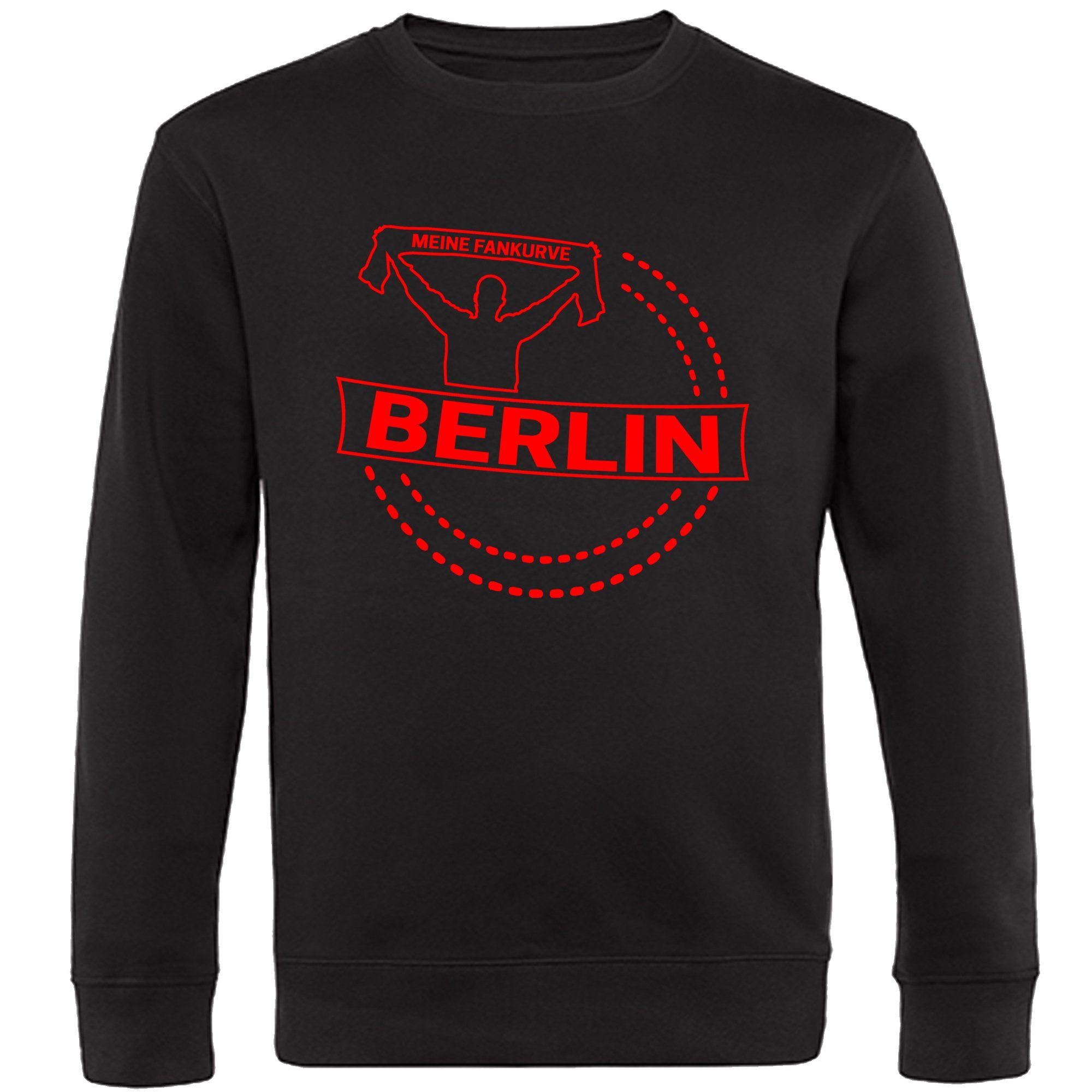 multifanshop Sweatshirt Berlin rot - Meine Fankurve - Pullover