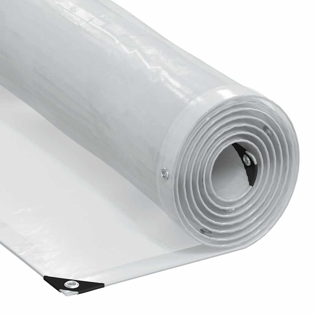 Schutzplane 100 mÂ² Transparente Plane mit Ösen 10x10 m Polyethylen