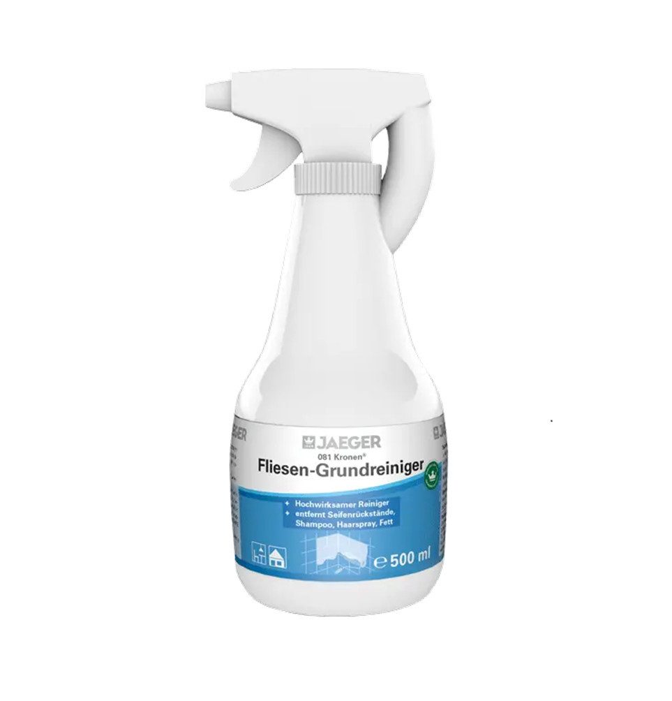 Jaegerlacke Fliesen-Grundreiniger 081 Reiniger (500 ml) biologisch abbaubar, Flüssigreiniger (lösemittelfrei, hochwirksam)