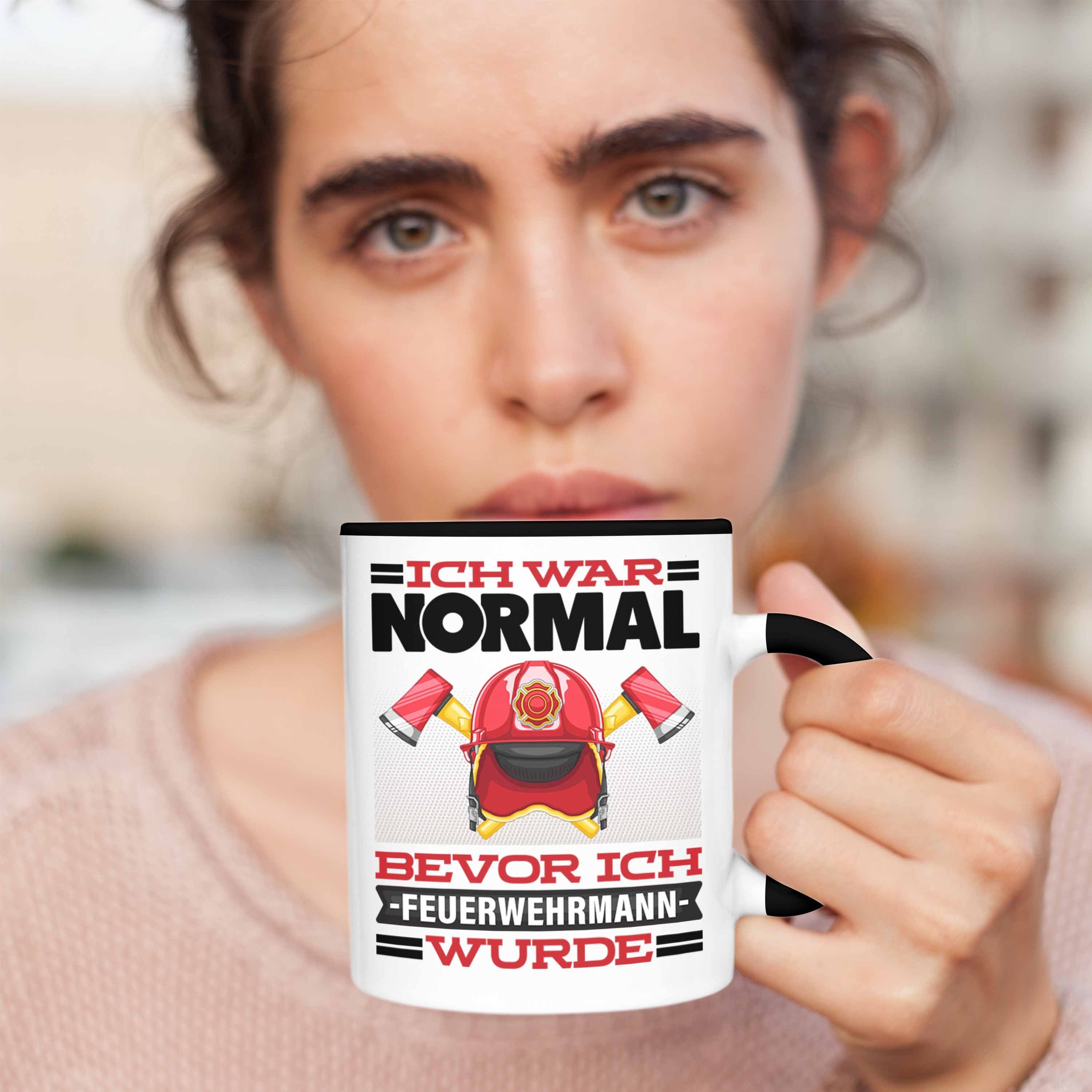 Feuerwehr Trendation Tasse Geschenk Feuerwehrmann Tasse Spruch Normal Schwarz Bevo War Ich für