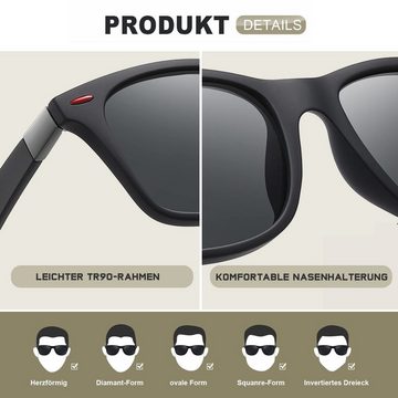 Opspring Sonnenbrille Polarisierte-Eckig UV400-Schutz Polarisiert Fahrradbrille Sunglasses