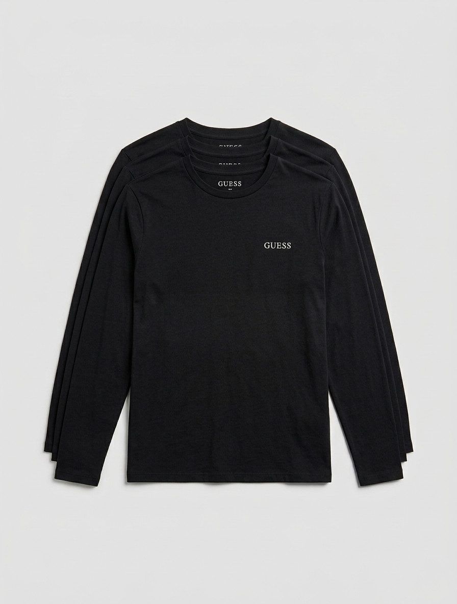 Guess Langarmshirt TEE CN LS 3 PACK (Packung, 3-tlg) aus reiner Baumwolle