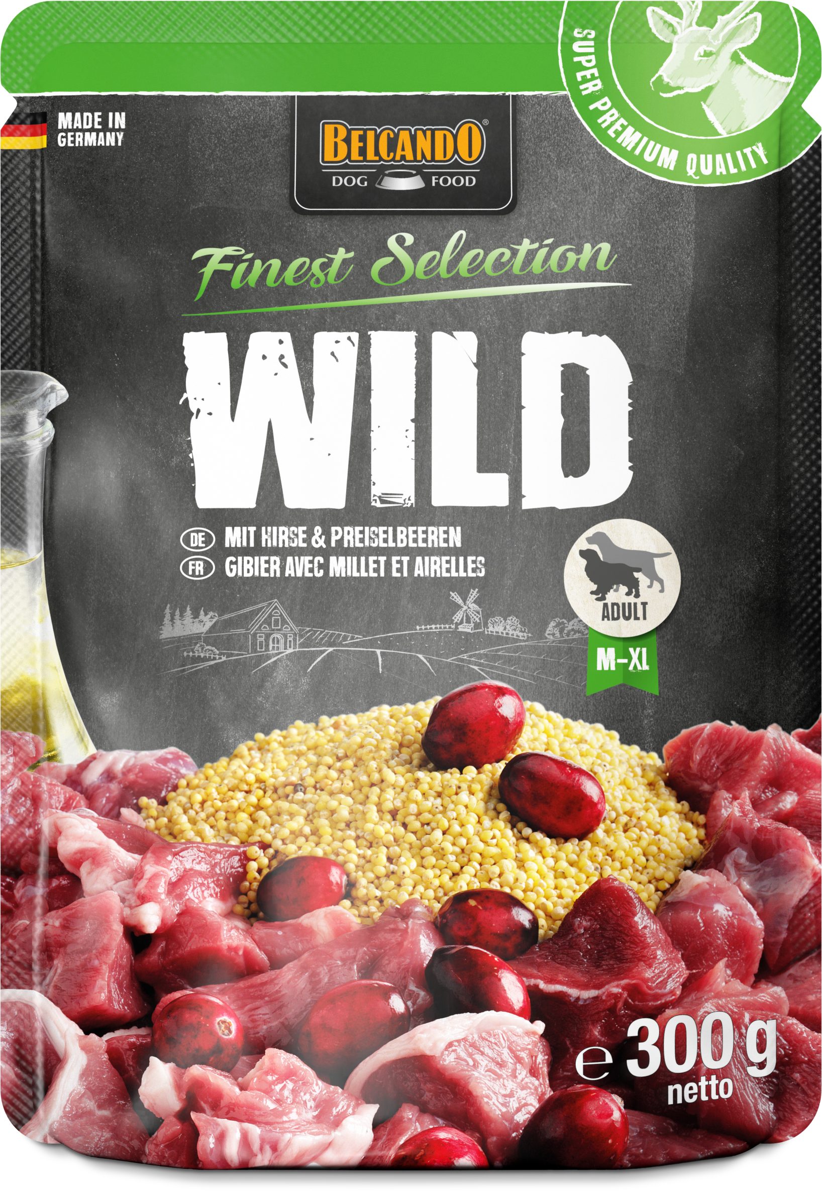 Belcando Wild mit Hirse & Preiselbeeren, für: Hunde, Made in Germany