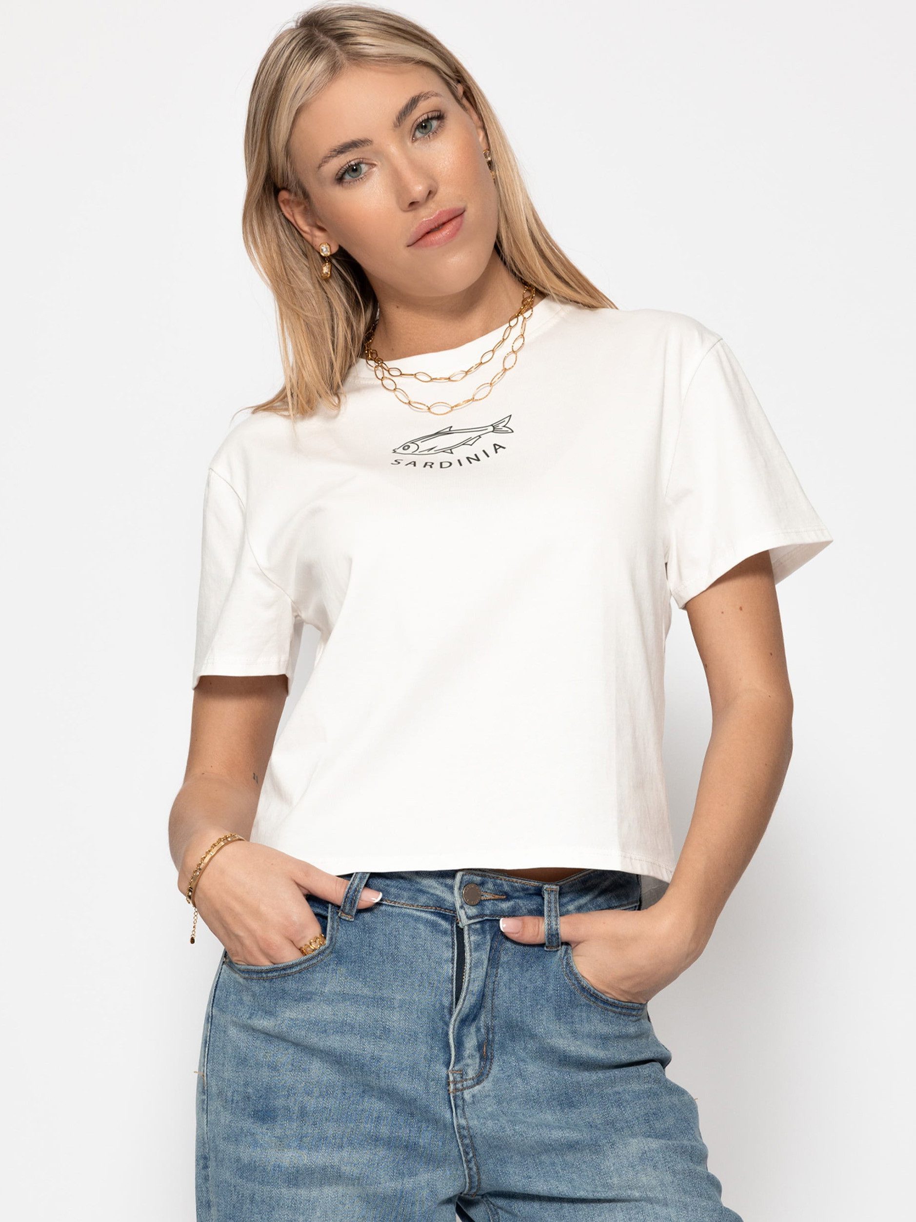 T-Shirt T-Shirt Damen mit Rundhalsausschnitt
