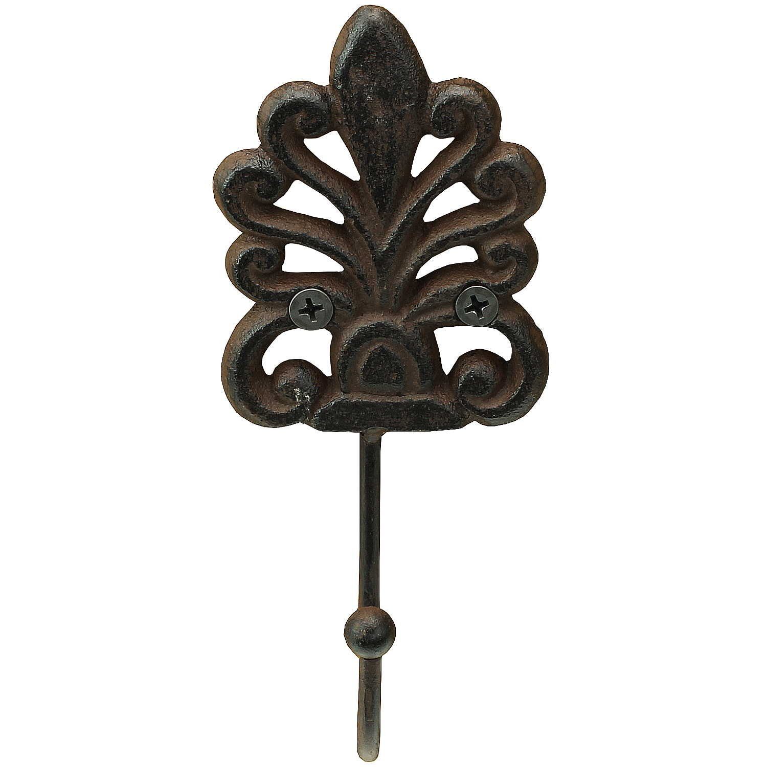 Macosa Home Wandhalter Wand Haken victorianisch Metall-Garderobenhaken Braun rostig Antik, Wand-Haken victorianisch Metall-Garderobenhaken Braun rostig Antik