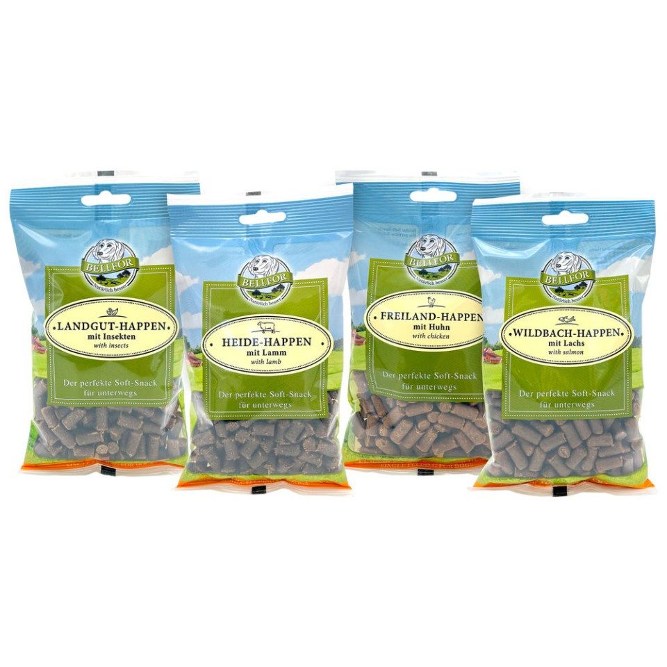 Bellfor Bellfor Mix 4 Soft-snacks - Freiland-Happen 200g + Heide-Happen 200g +, für: Hunde