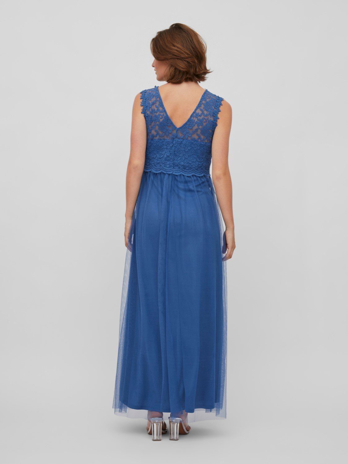 Vila Shirtkleid Langes Maxi Blau Kleid 4840 in Abschluss (lang) Ball Dress VILYNNEA