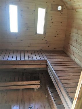 JVmoebel Sauna Holzsauna Gartensauna Saunafass Sauna Fasssauna Outdoor Sauna, 46,00 mm, (1-St., 1x Sauna) Made in Europa