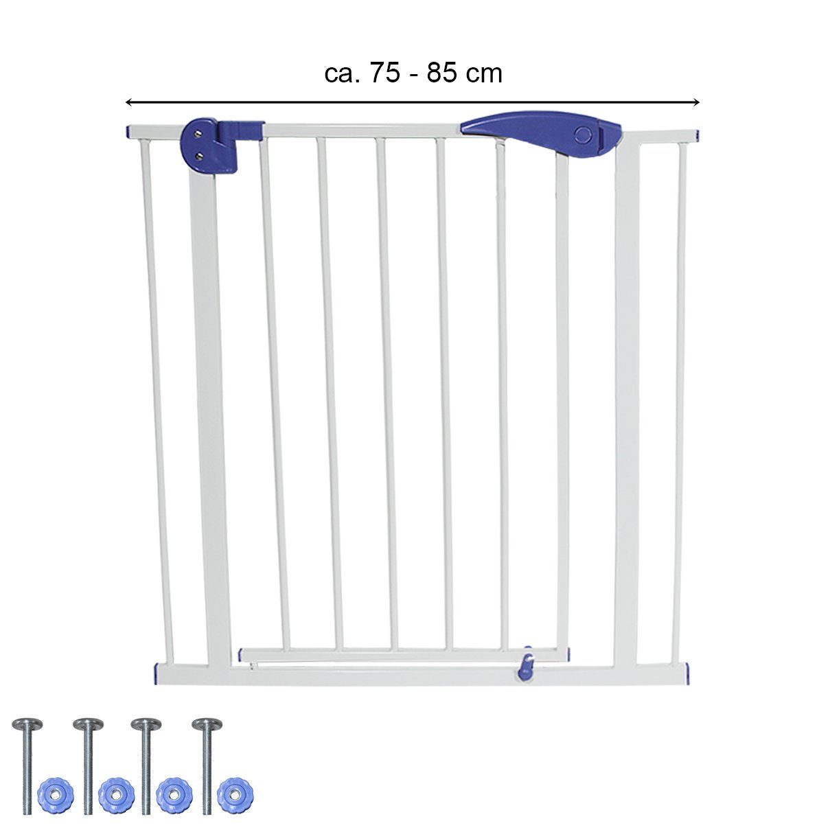 HELO24 Treppenschutzgitter Türgitter Türschutzgitter 75 - 85 cm