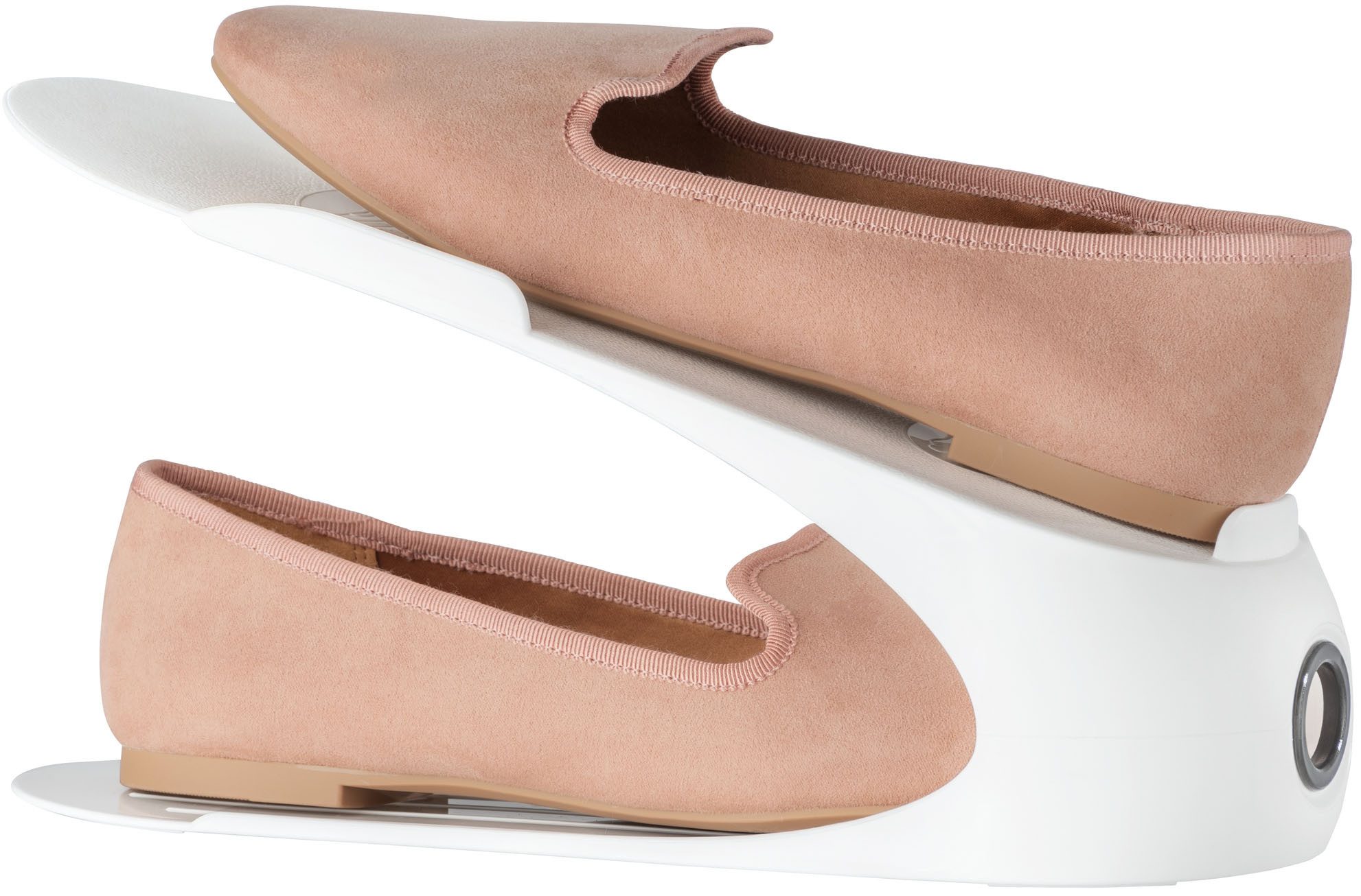 Maximex Schuhstapler 4er, Schuhhalter, 50 % mehr Platz im Schuhschrank, Kunststoff, 4-teilig