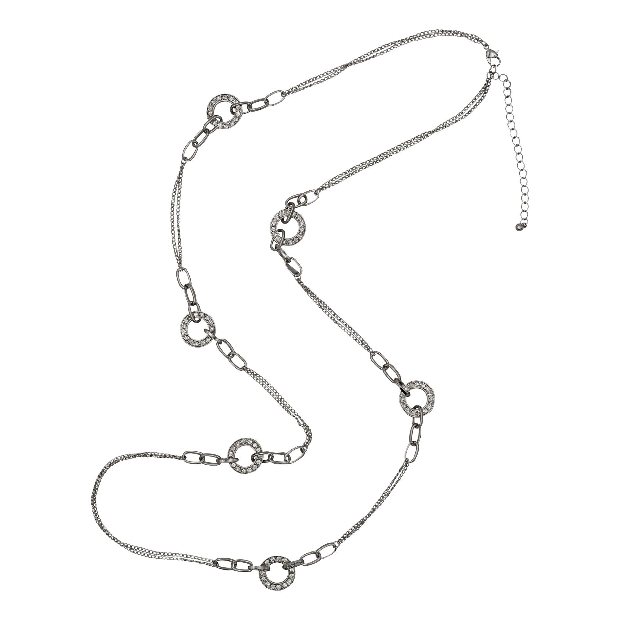 Steuer Lange Kette Metallkette rhodiumfarben mit günstig online kaufen