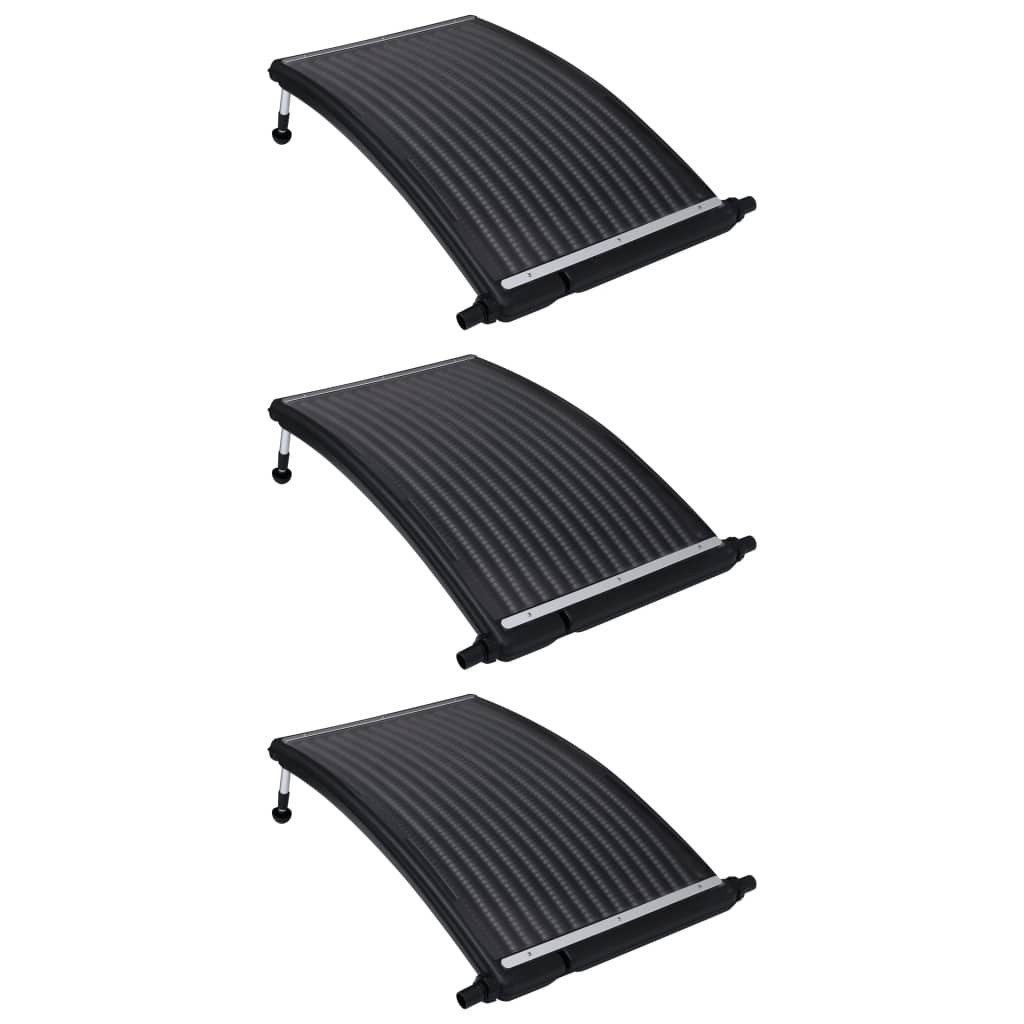vidaXL Pool-Wärmepumpe 110 x 65 cm Gebogene Solar-Heizungen für Pool 3 Stk 110x65 cm Solar Po