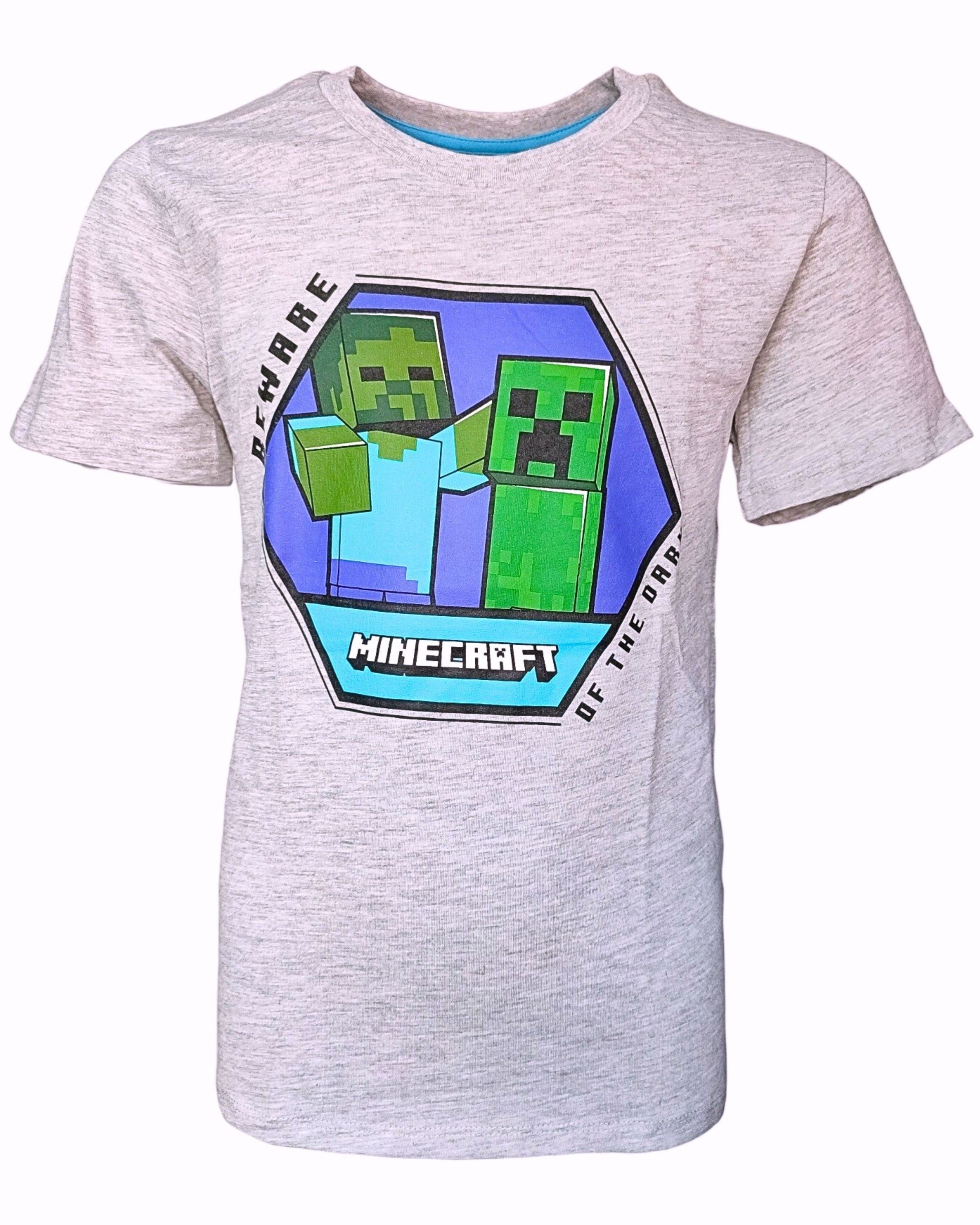 Gelegenheitskauf Minecraft T-Shirt Creeper Jungen Gamers Gr. Atemberaubendes warndenden mit cm, Spruch Shirt Design einem 116-152